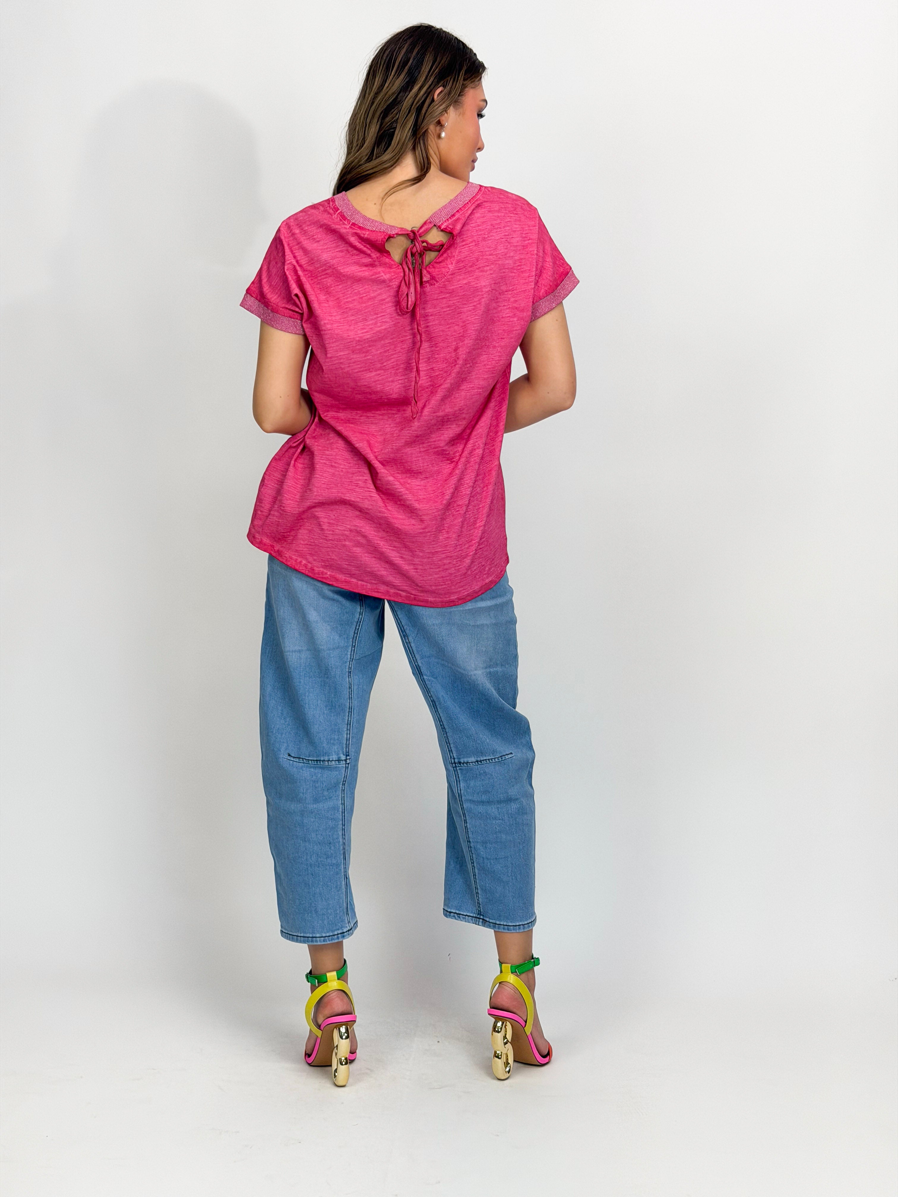 LOVE METALIC MOTIF TEE