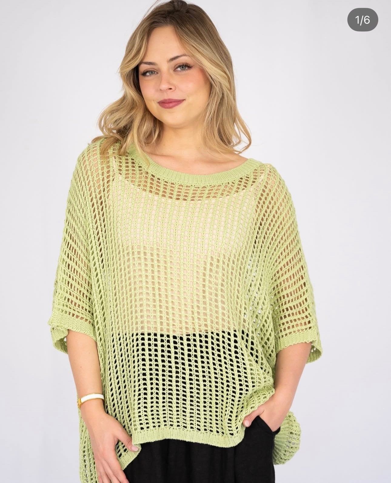 OPEN WEAVE KNIT SWEATER