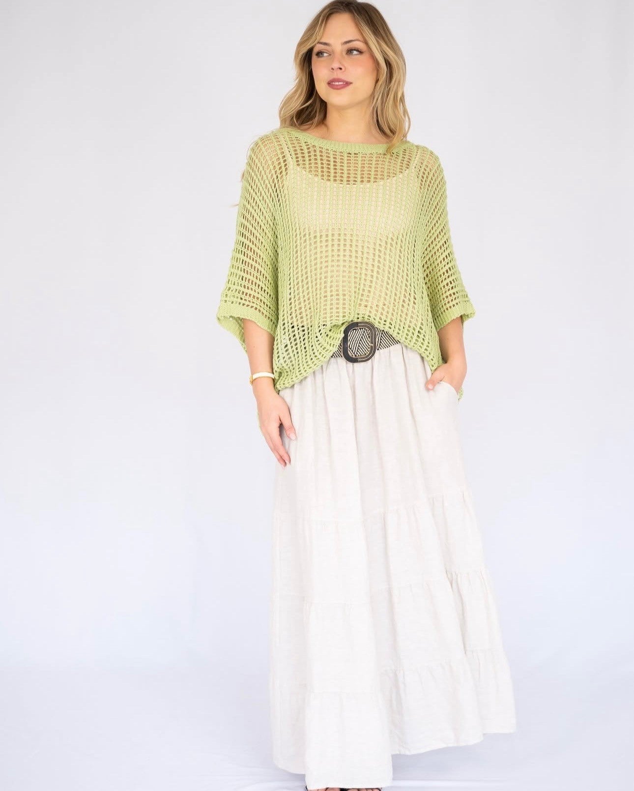 OPEN WEAVE KNIT SWEATER