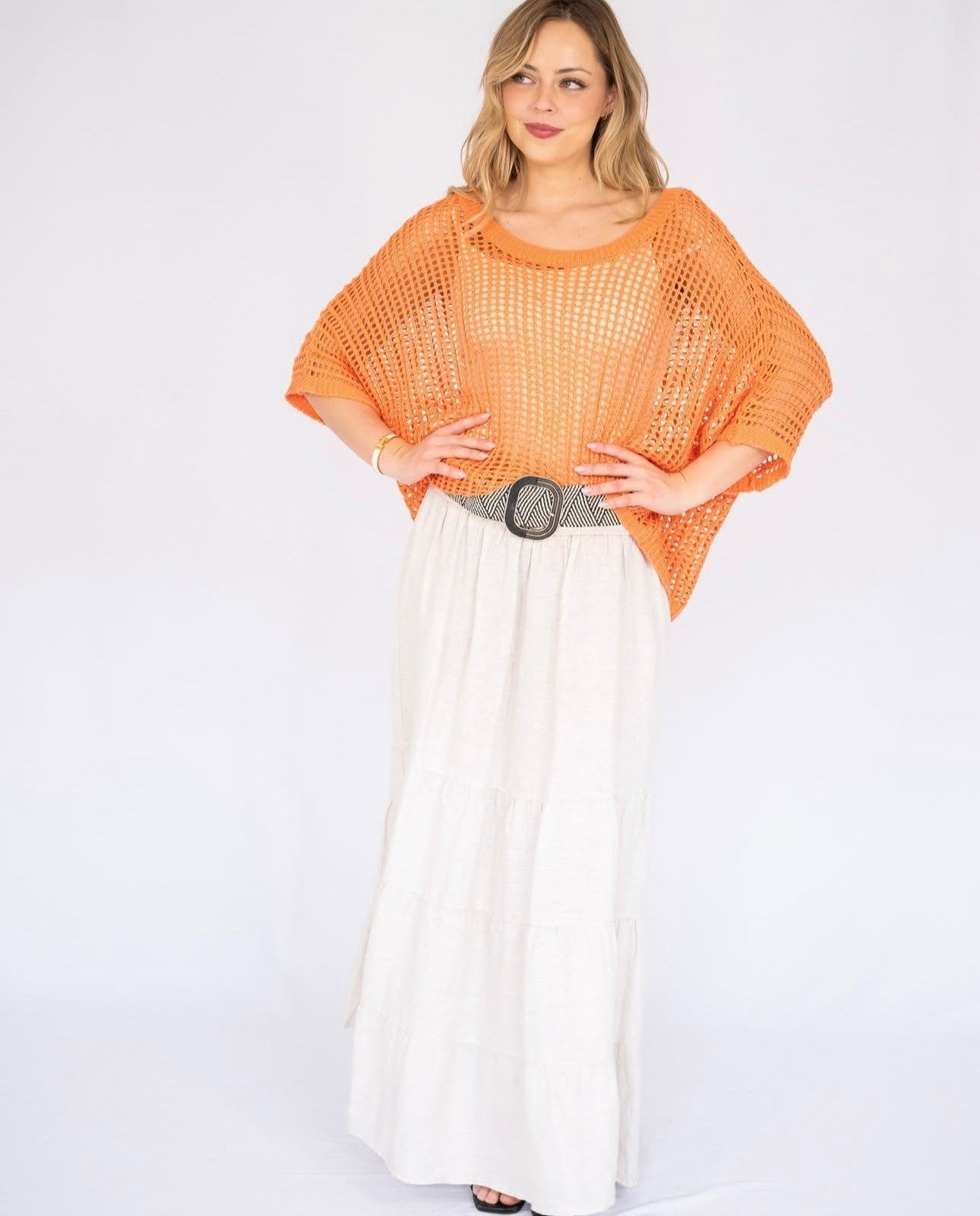 OPEN WEAVE KNIT SWEATER