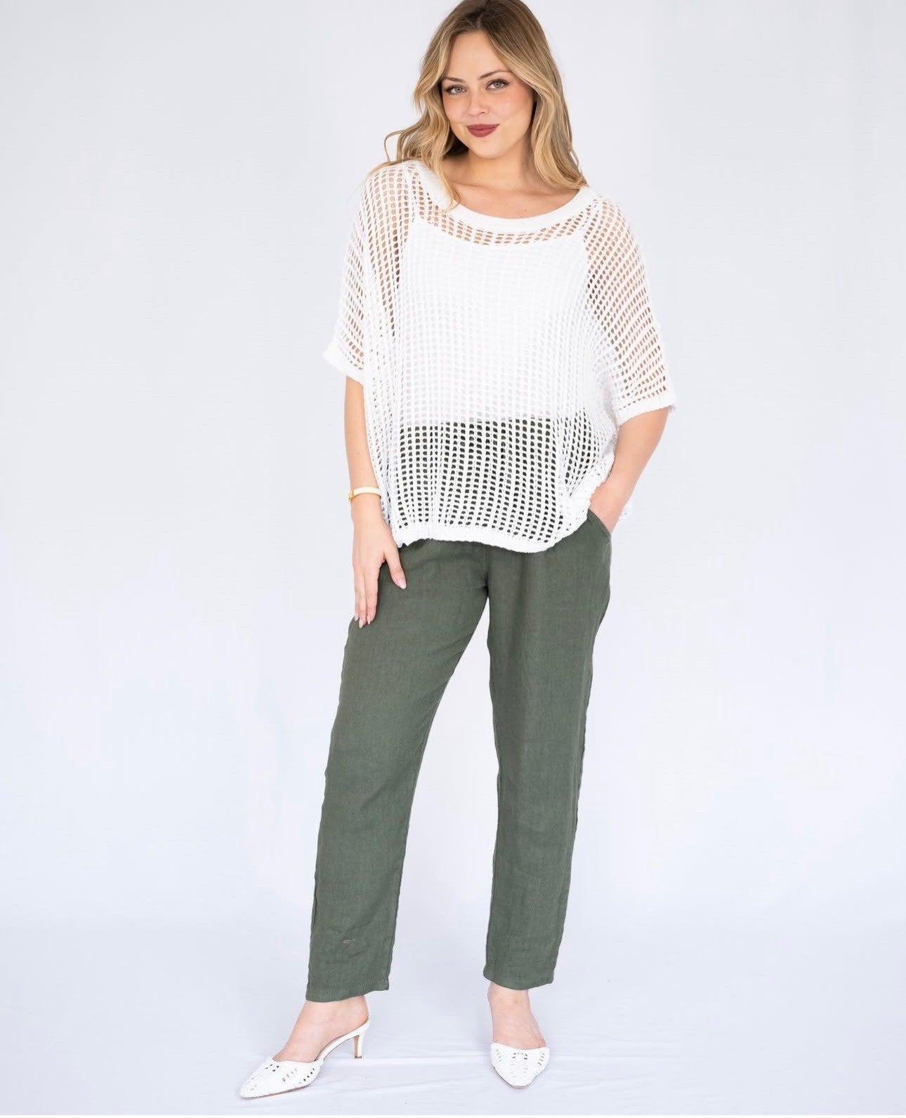 OPEN WEAVE KNIT SWEATER