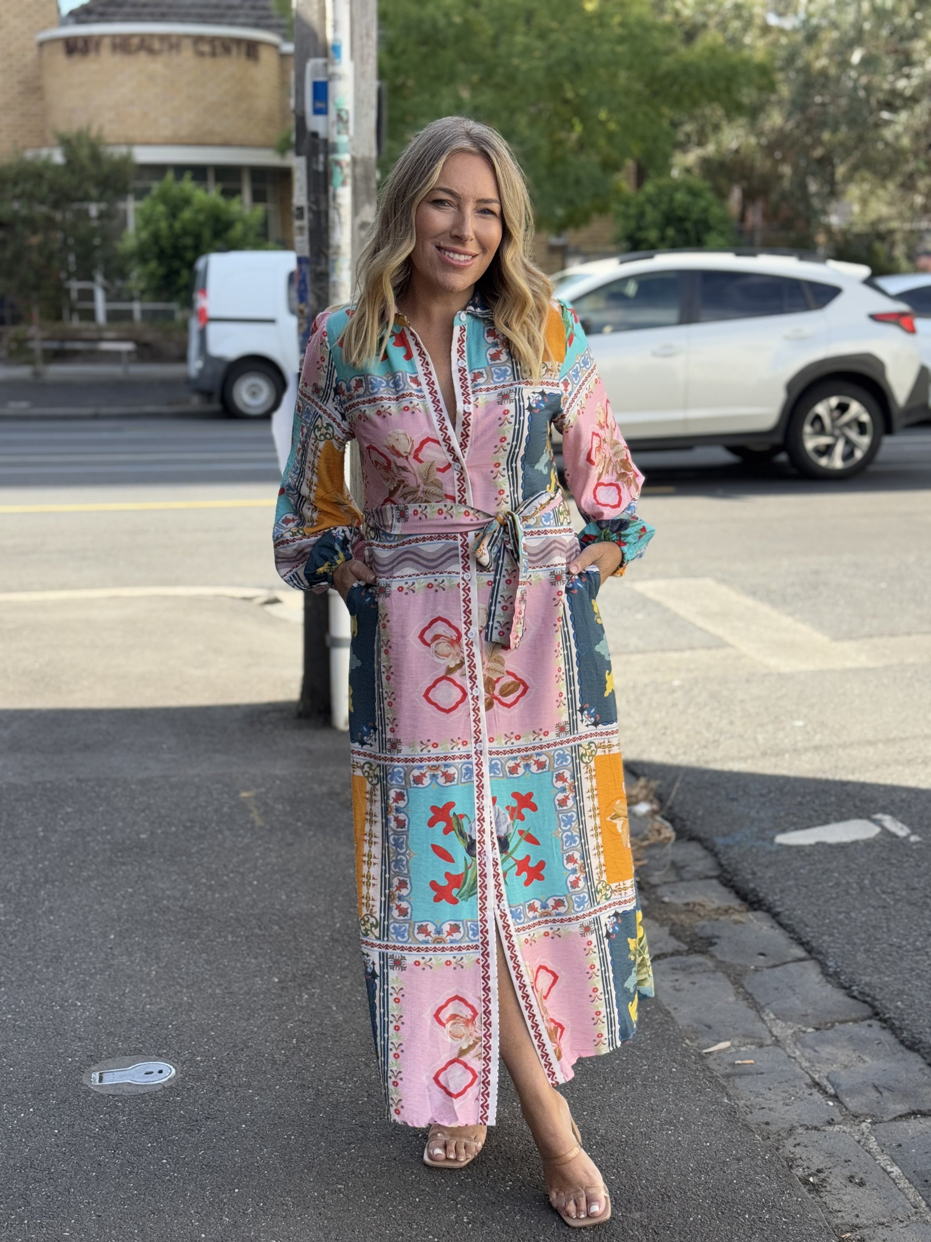 BOHEMIAN PATCHWORK SHIRT DRESS