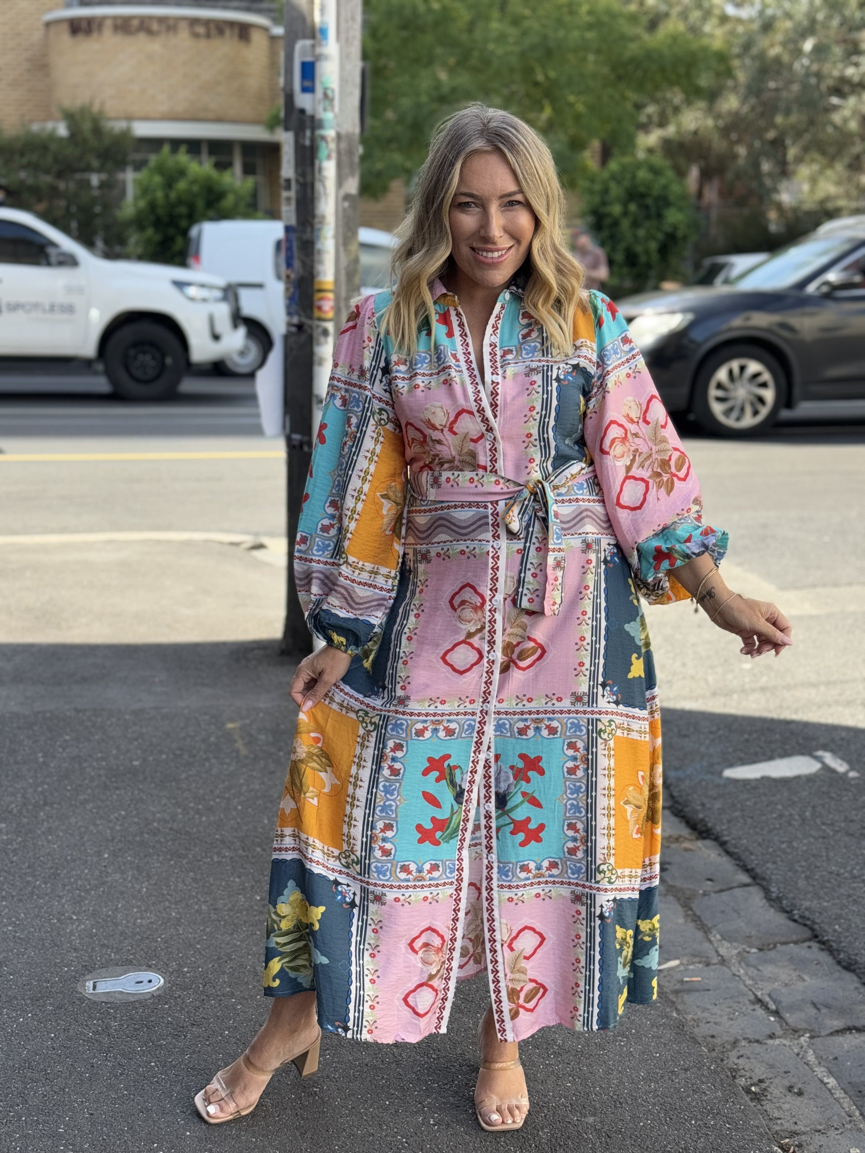 BOHEMIAN PATCHWORK SHIRT DRESS