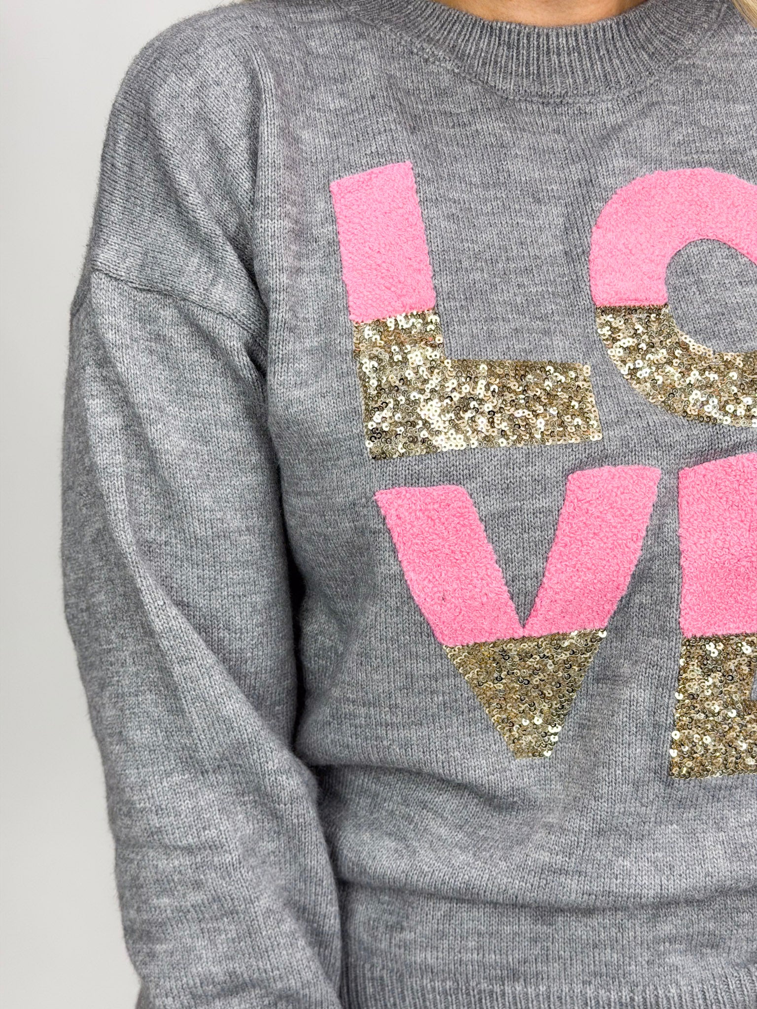 SEQUIN  LOVE JUMPER