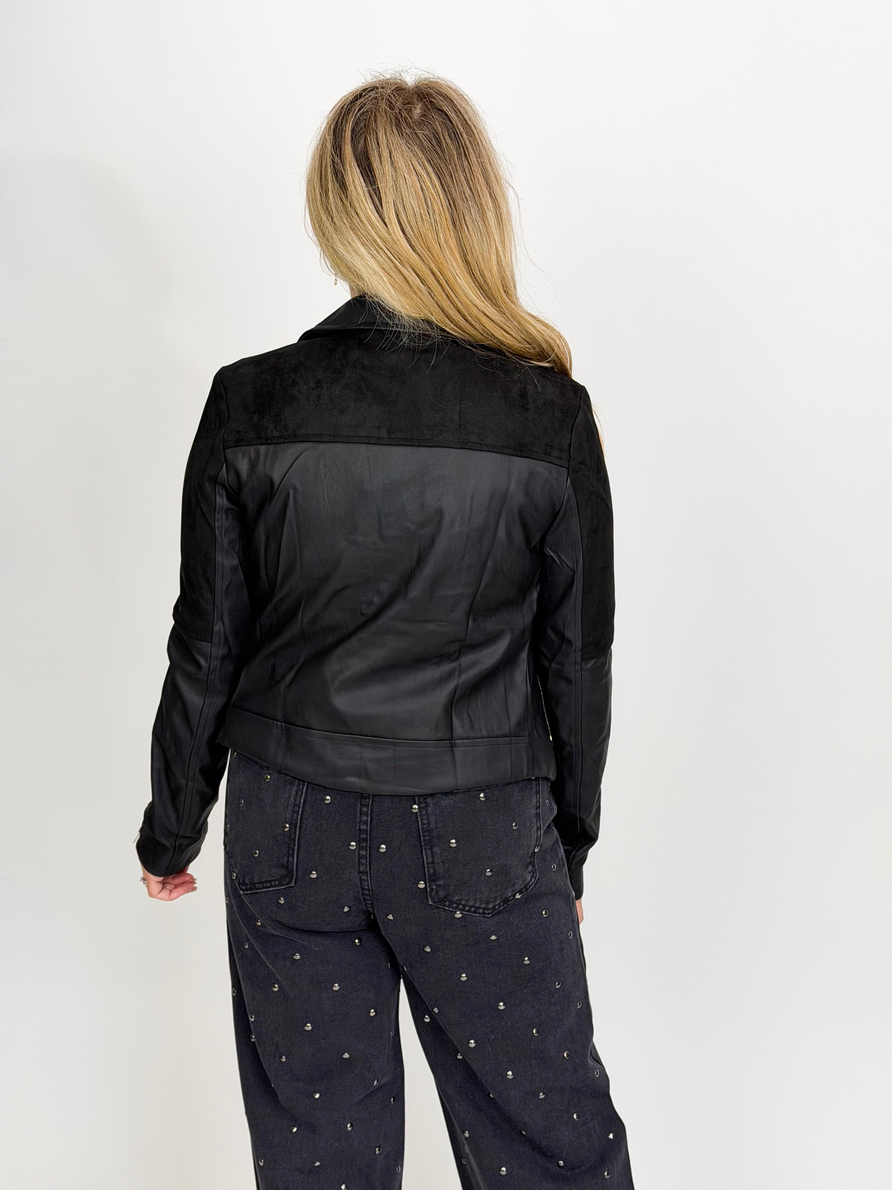 CONTRAST FITTED BIKER