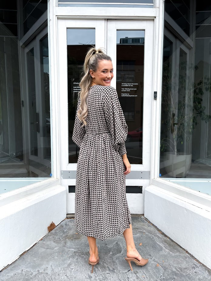 TWEED PRINT DRESS