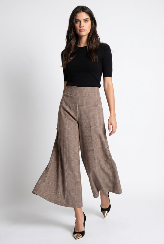 FLOWY LOVE ME PANT- TWEED CHECK