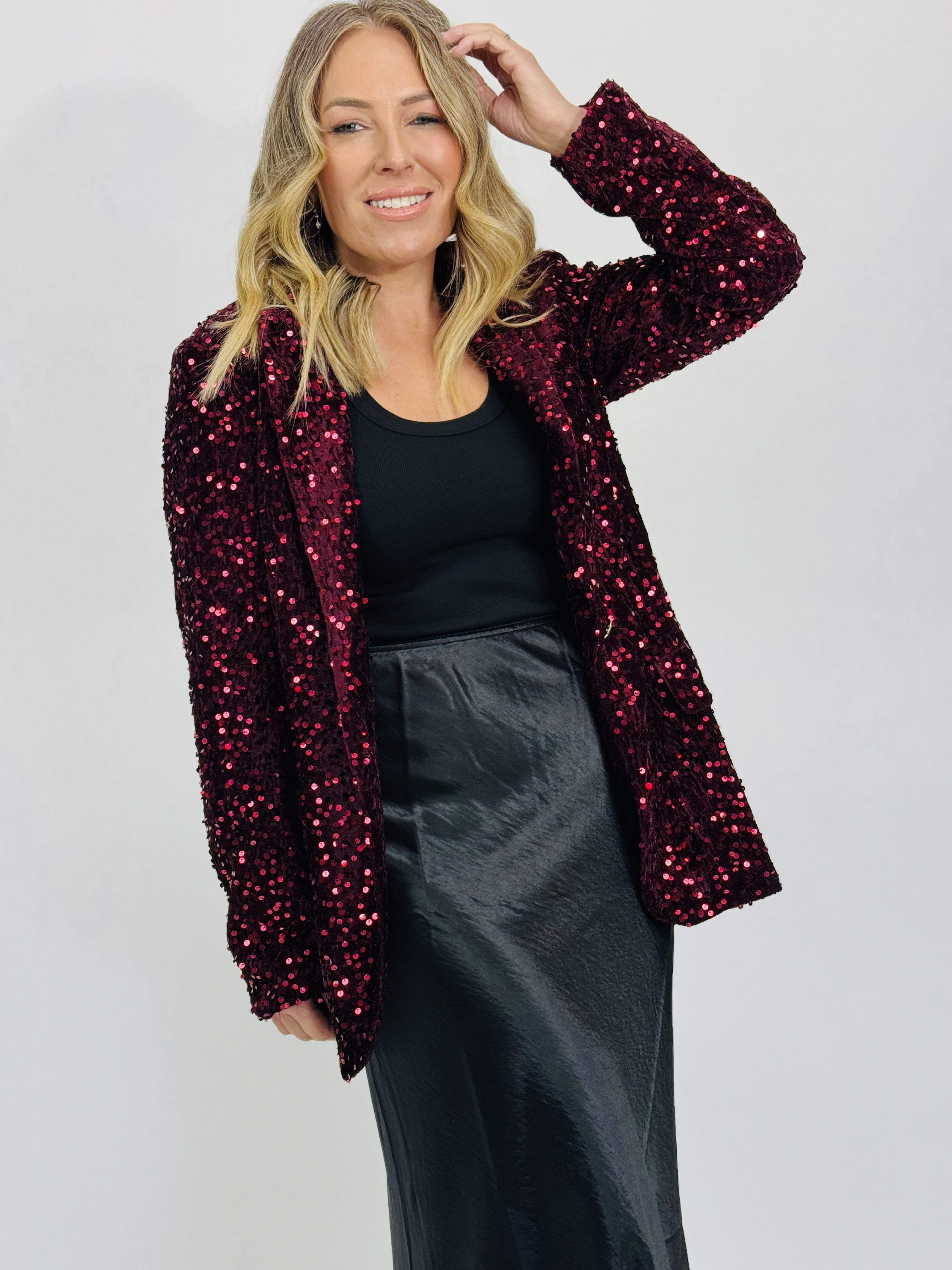 STELLA SEQUIN BLAZER