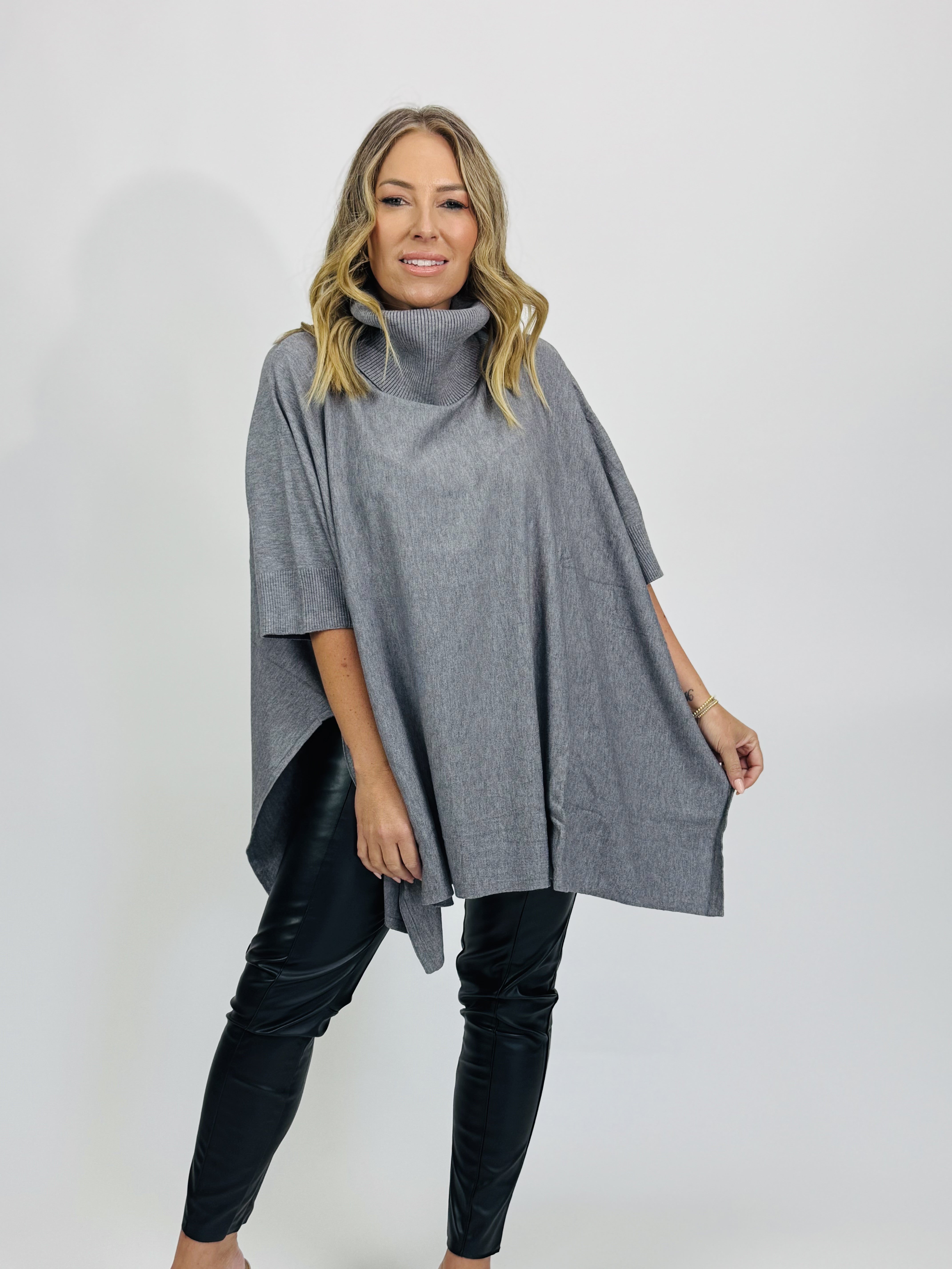 ROLL NECK PONCHO