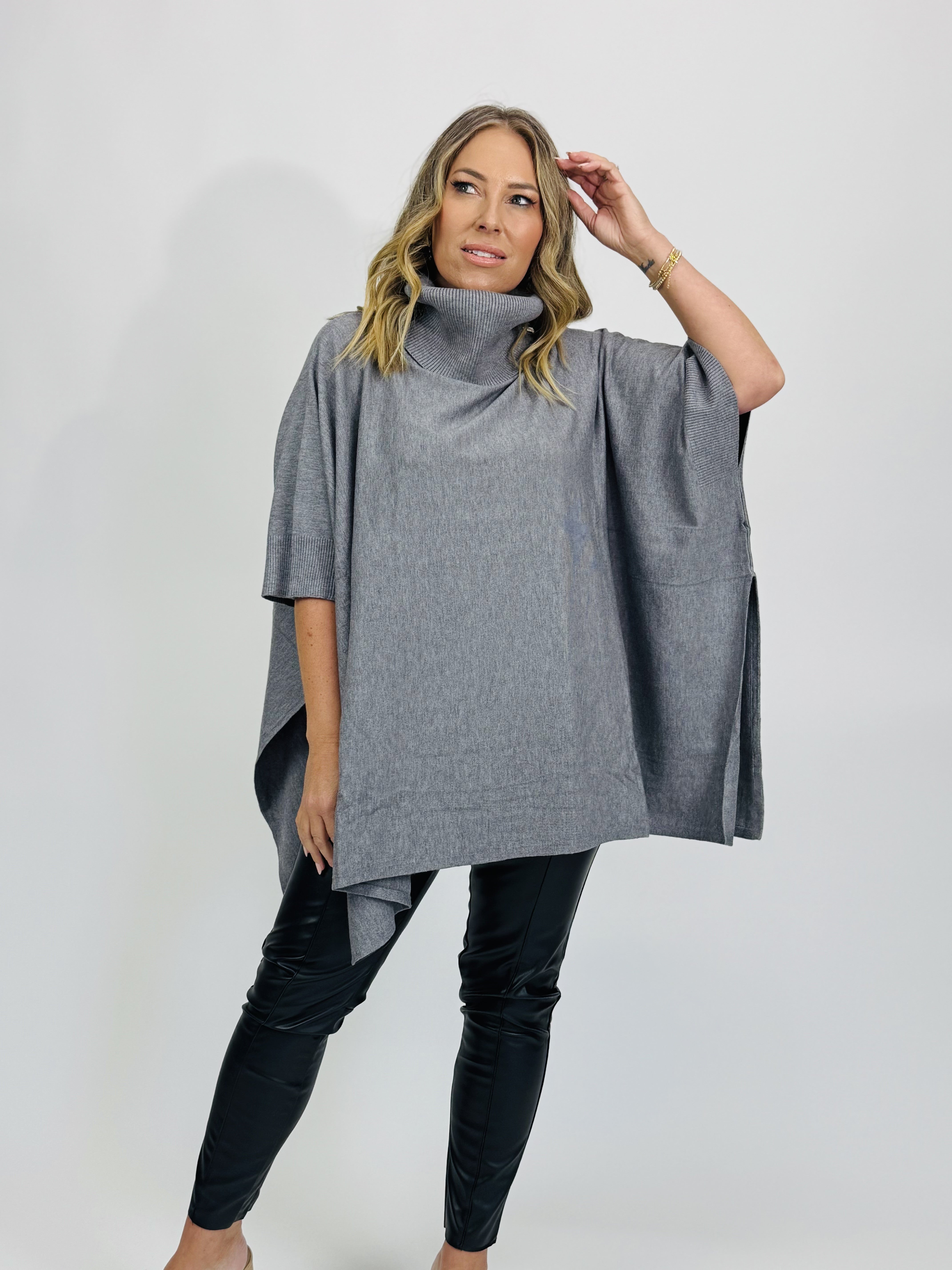 ROLL NECK PONCHO