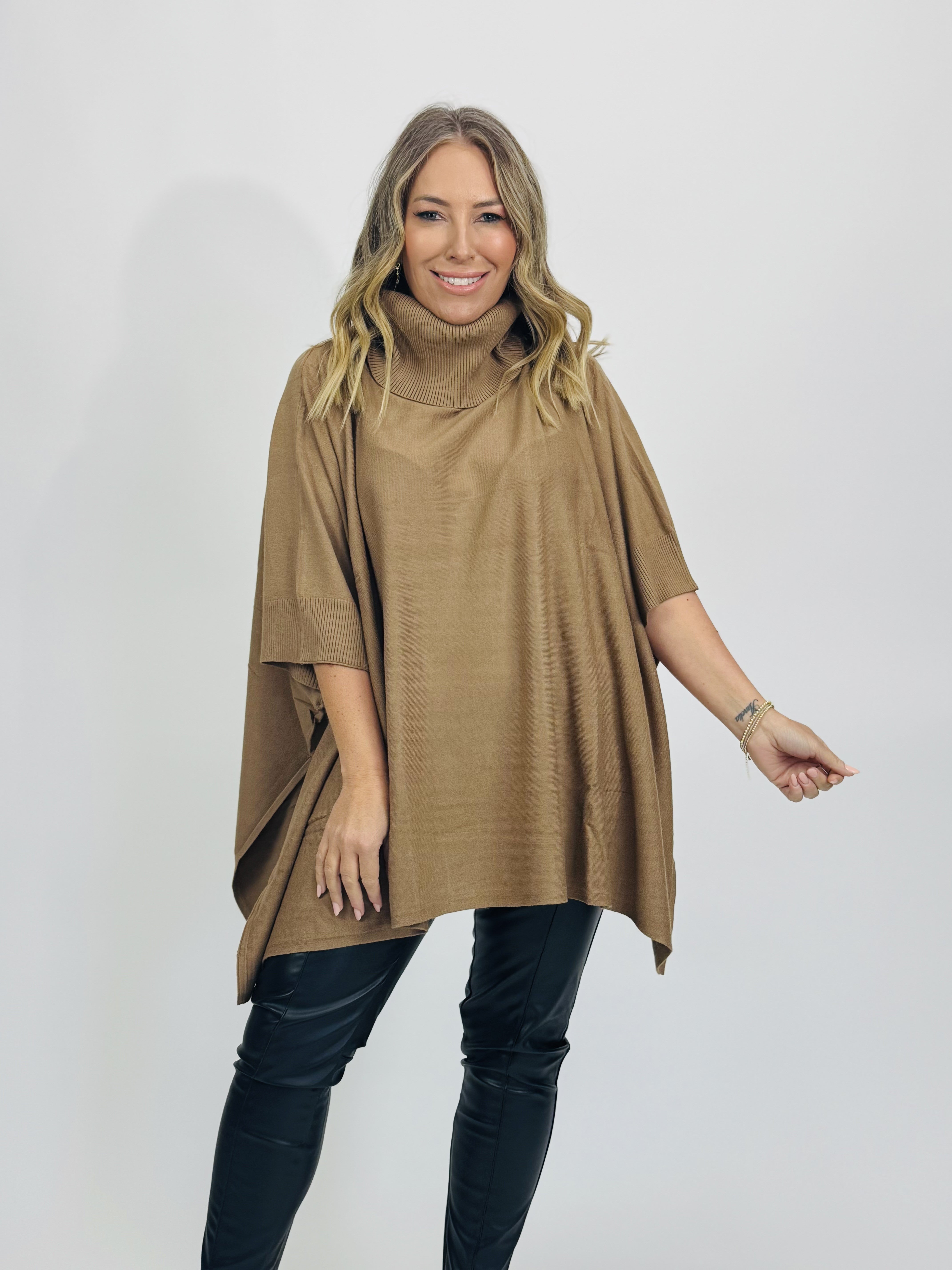 ROLL NECK PONCHO
