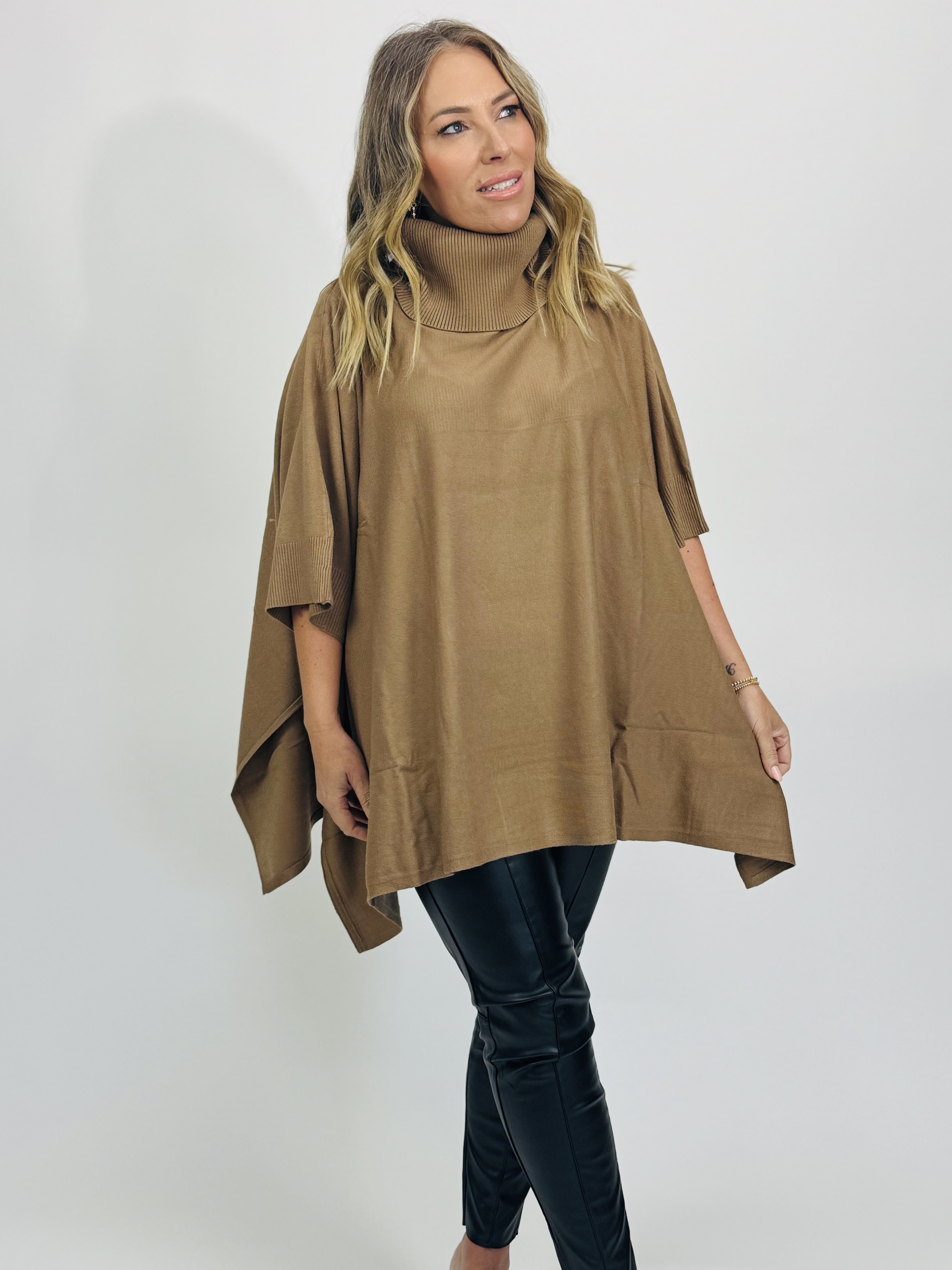 ROLL NECK PONCHO