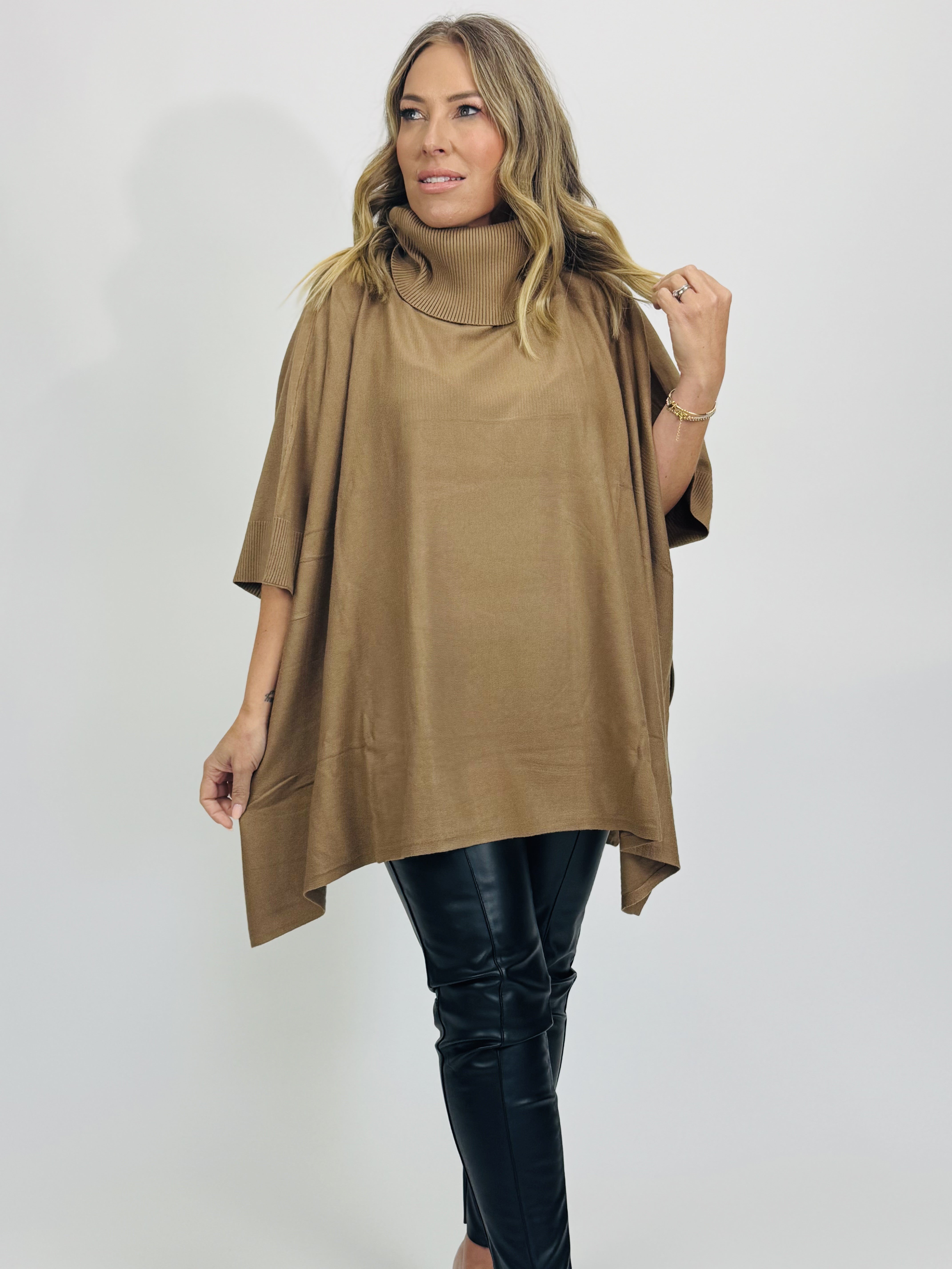 ROLL NECK PONCHO