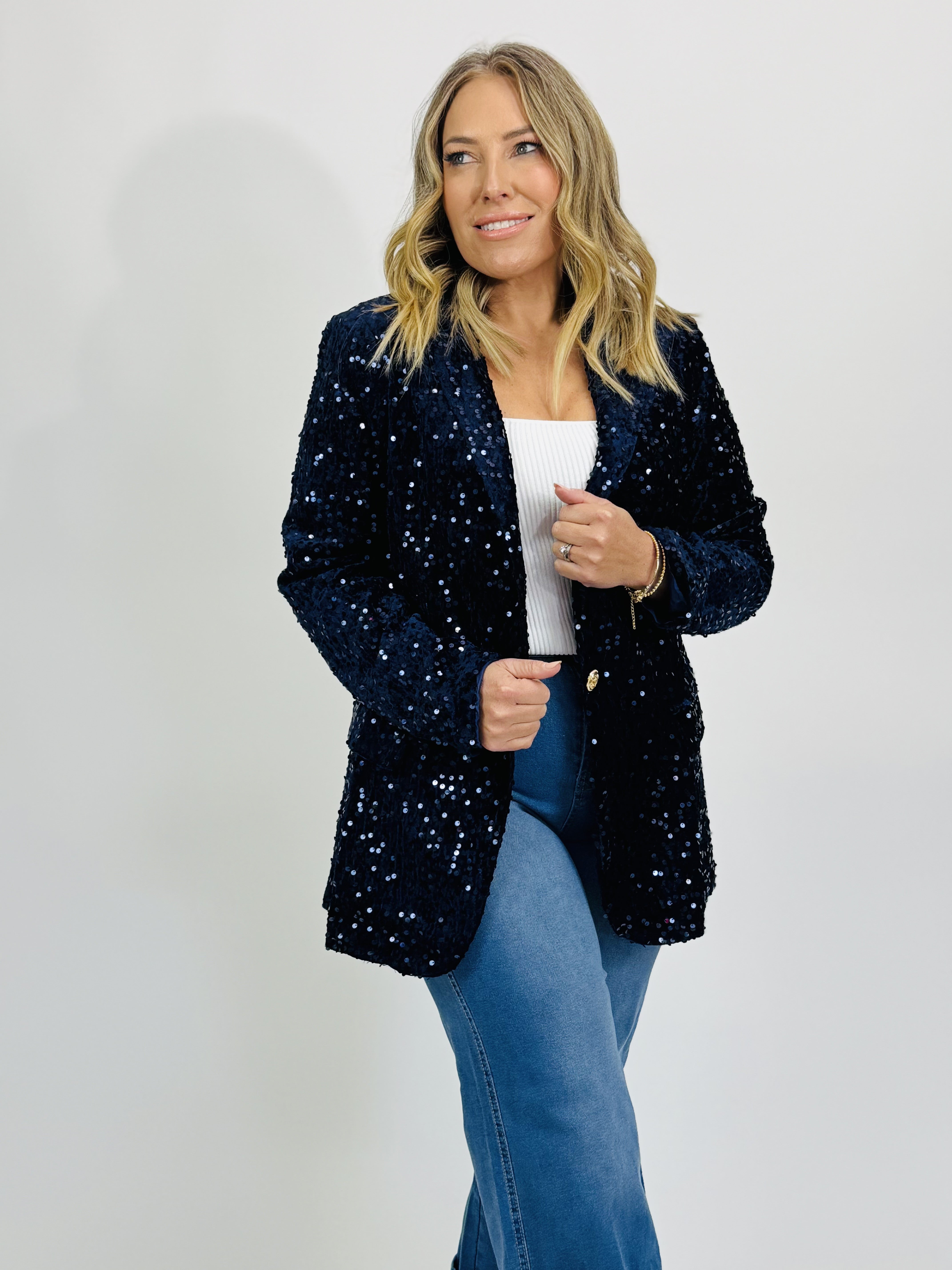 STELLA SEQUIN BLAZER