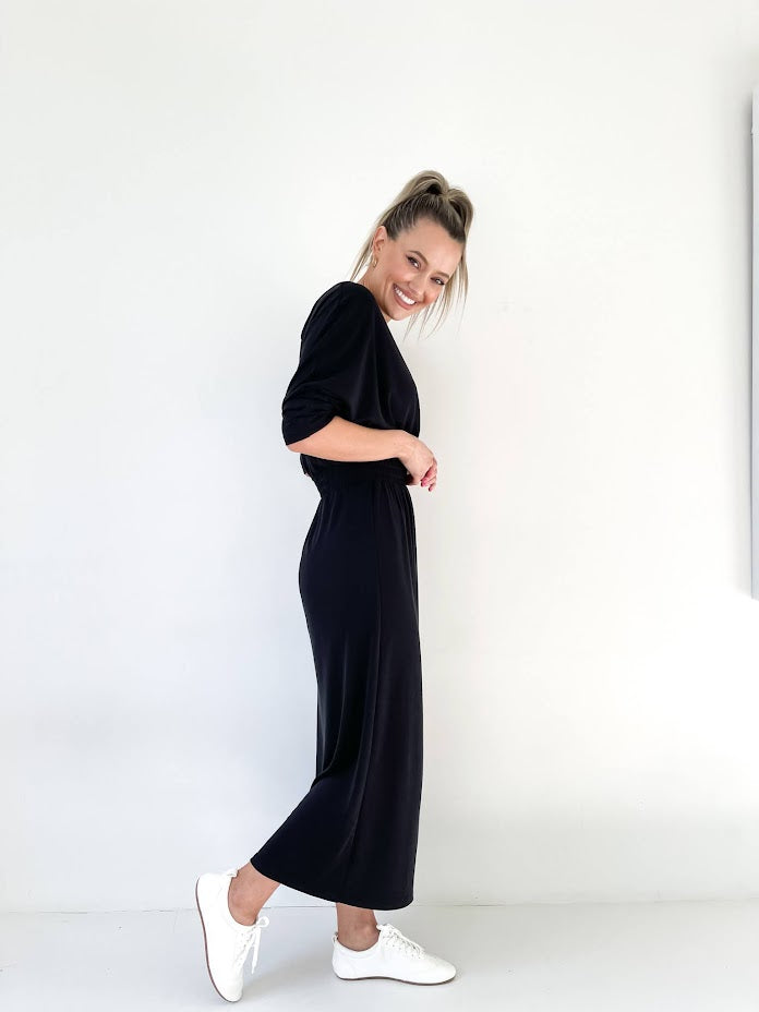 Lyocell batwing maxi dress