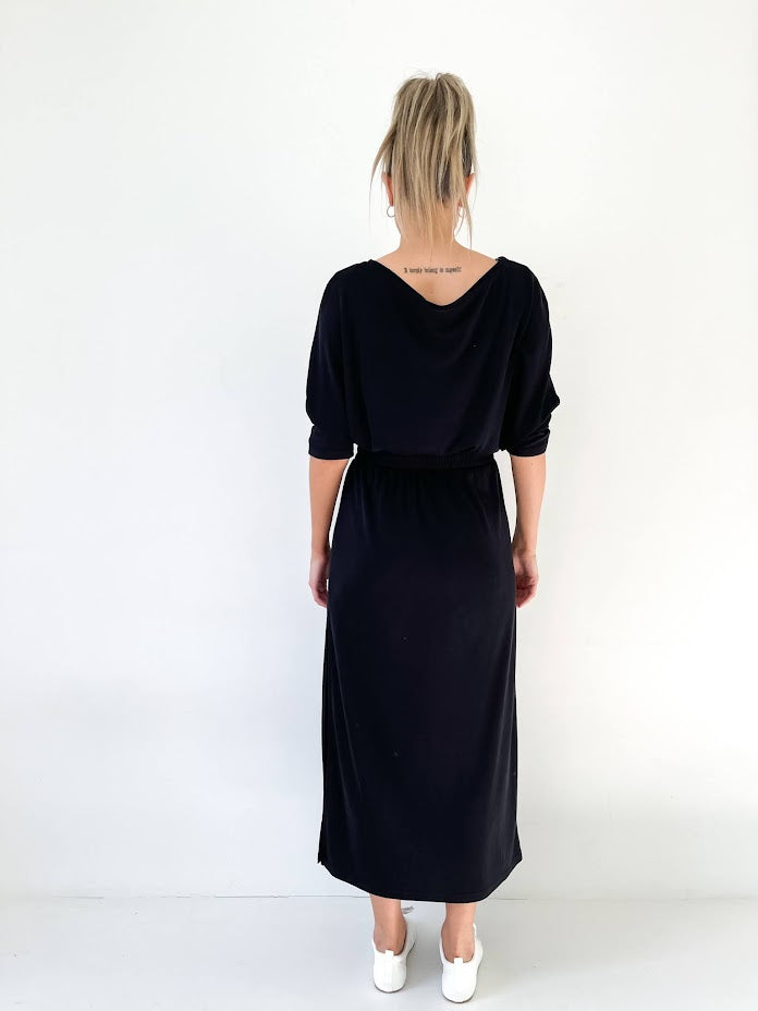 Lyocell batwing maxi dress