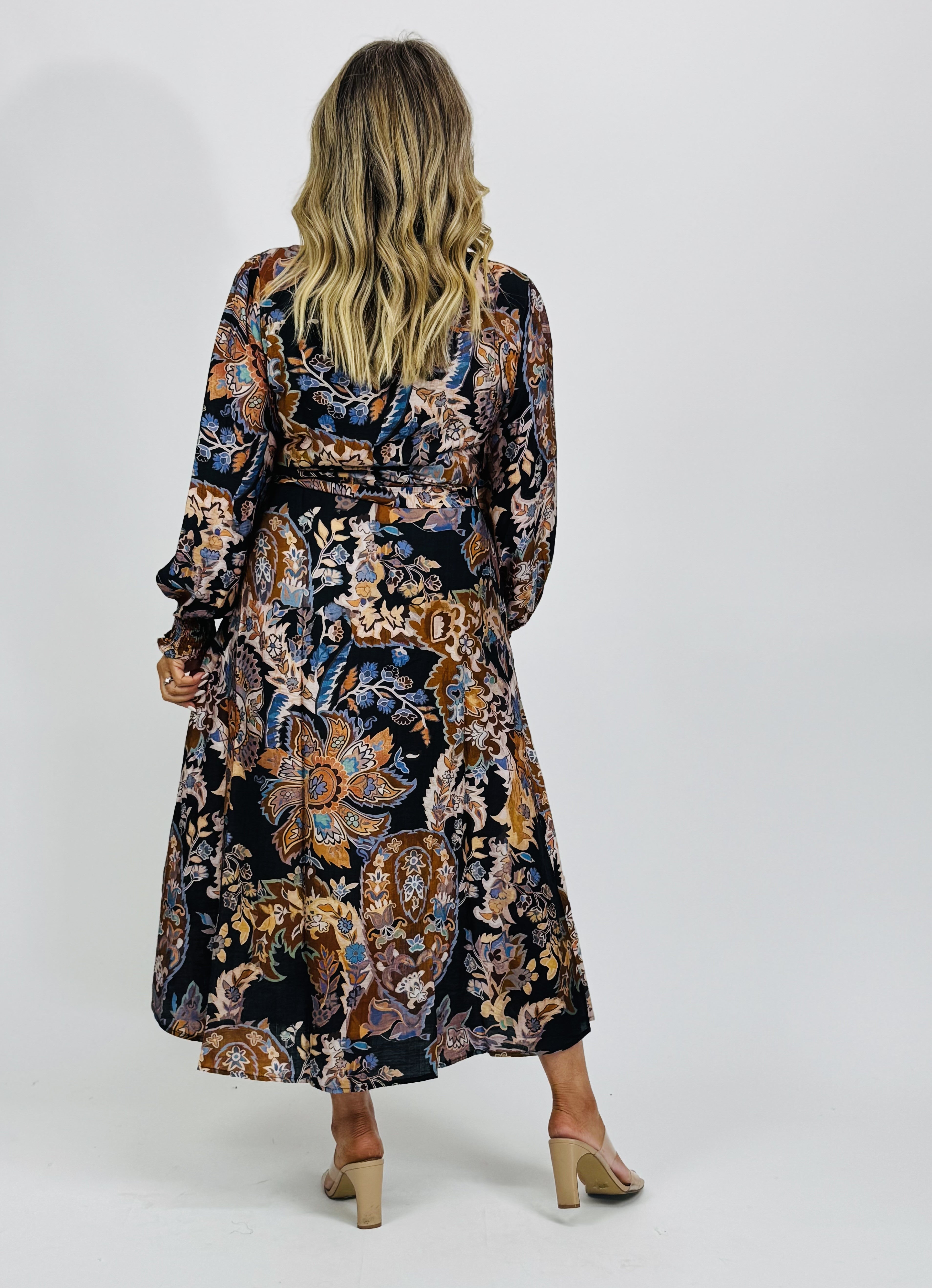 ANTIQUE PRINT SHIRT DRESS- PRE ORDER