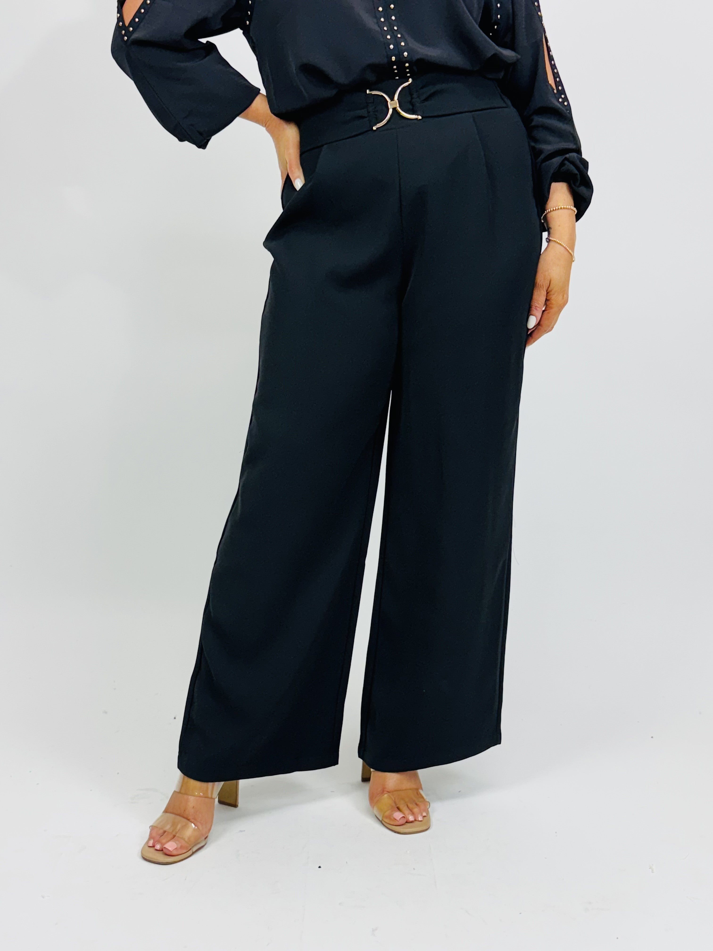 FAUX BELT PANT