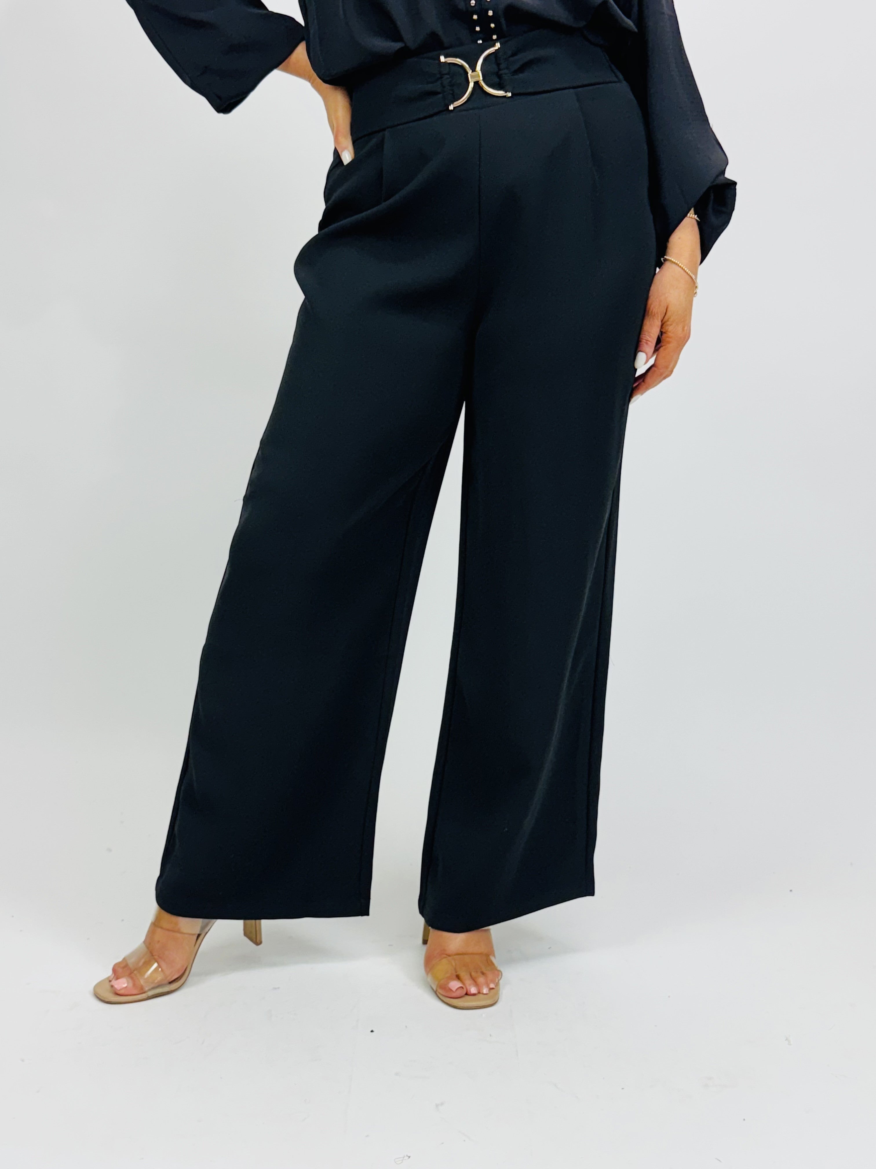FAUX BELT PANT