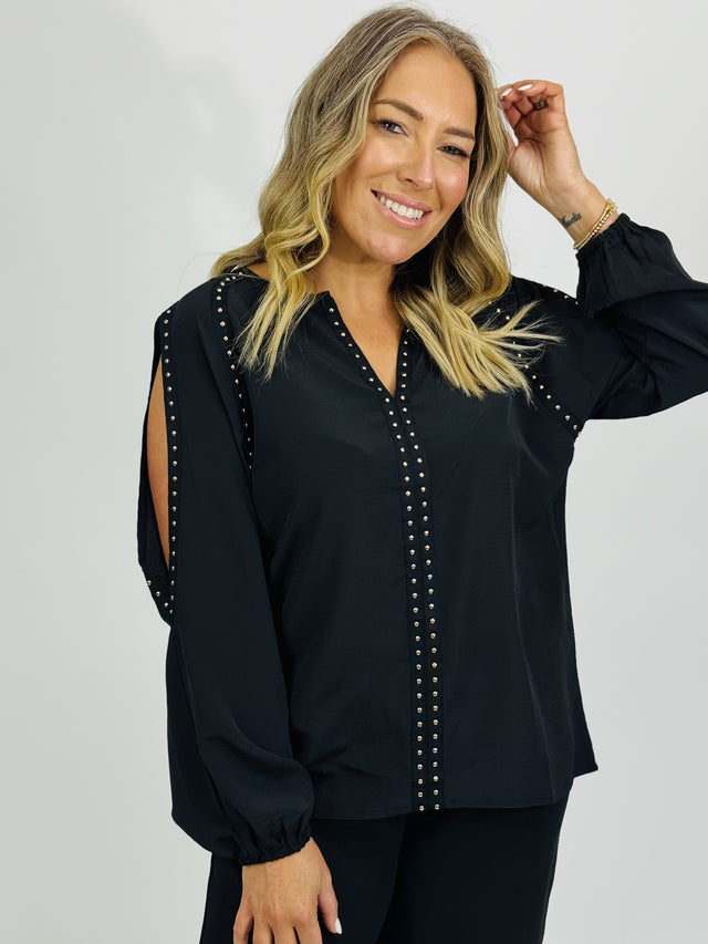 STUDDED BLOUSE