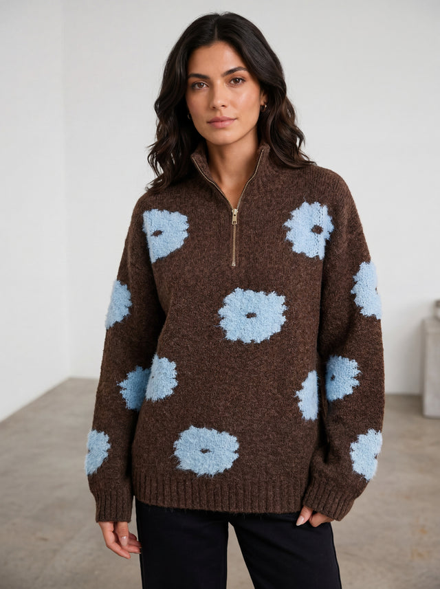 FLOWER BOMB KNIT JUMPER