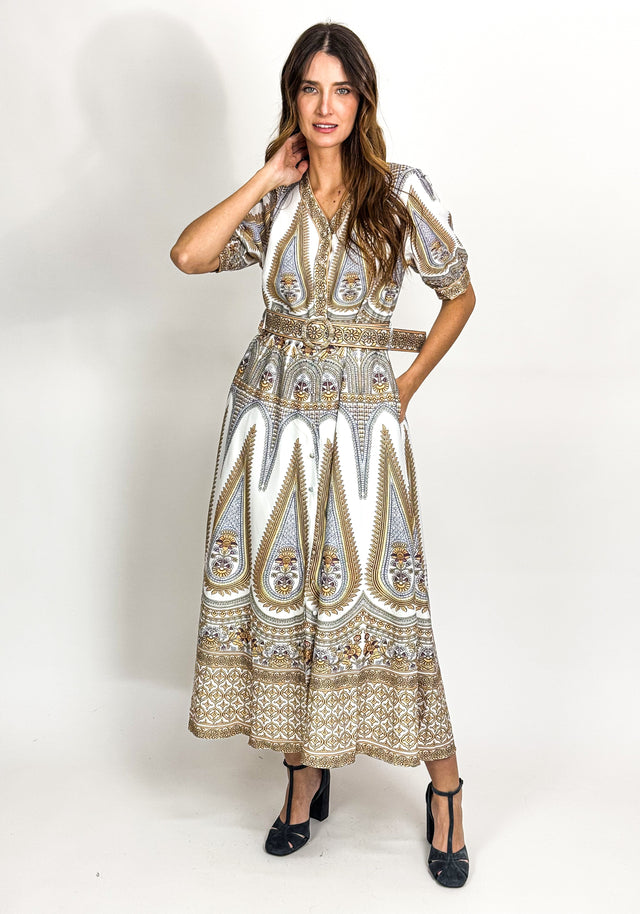 AURORA BELTED MAXI DRESS