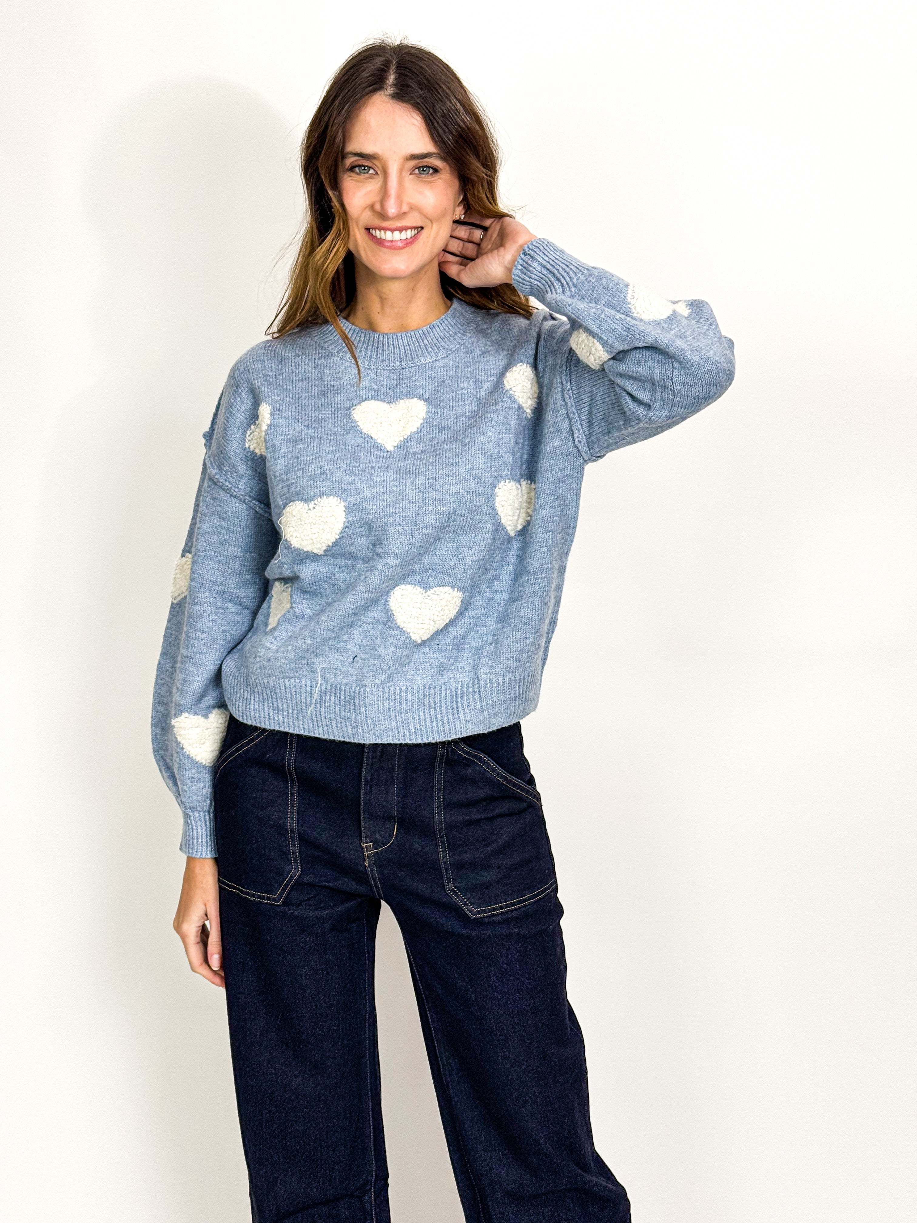 HEART MOTIF KNIT