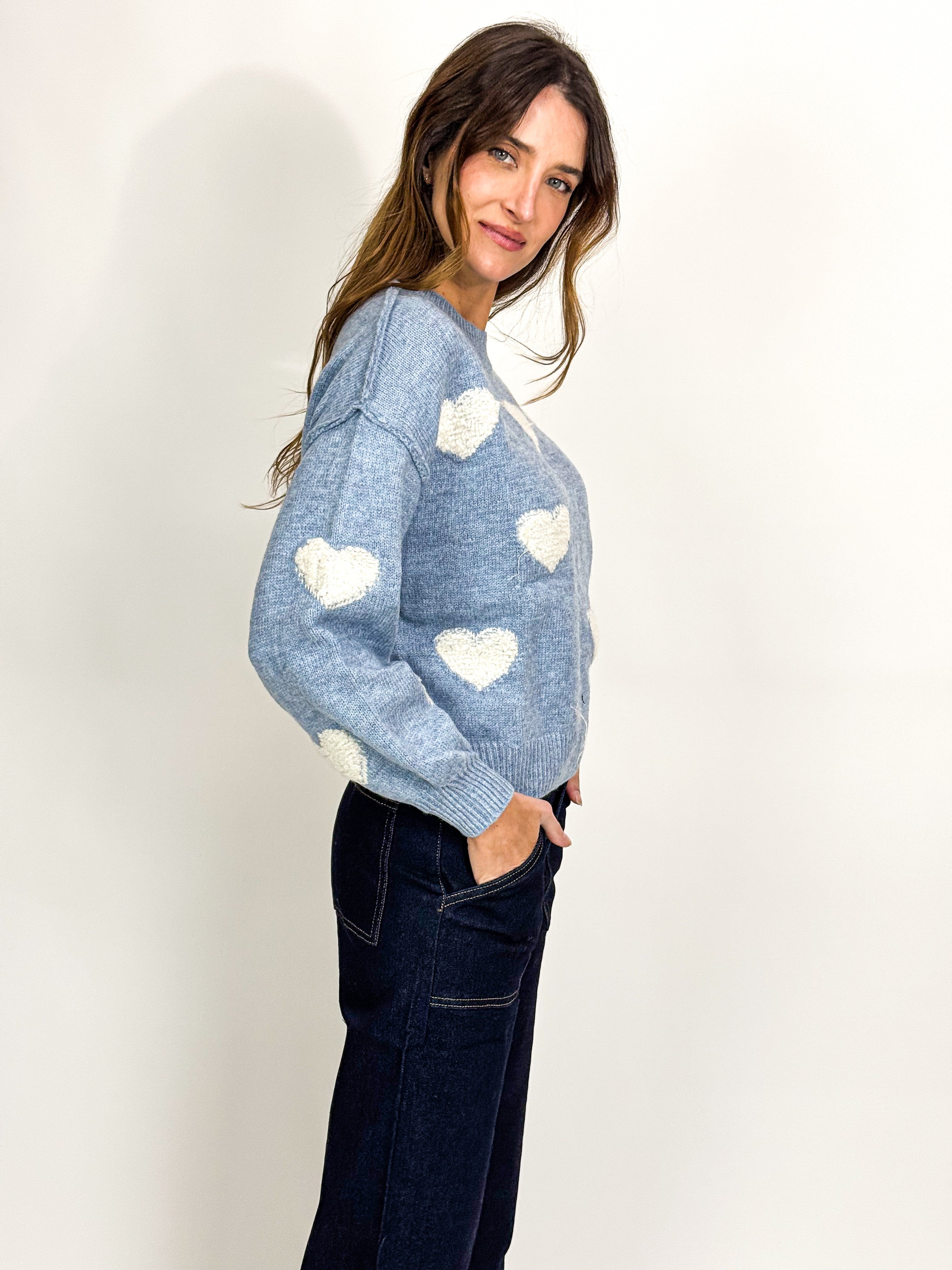 HEART MOTIF KNIT