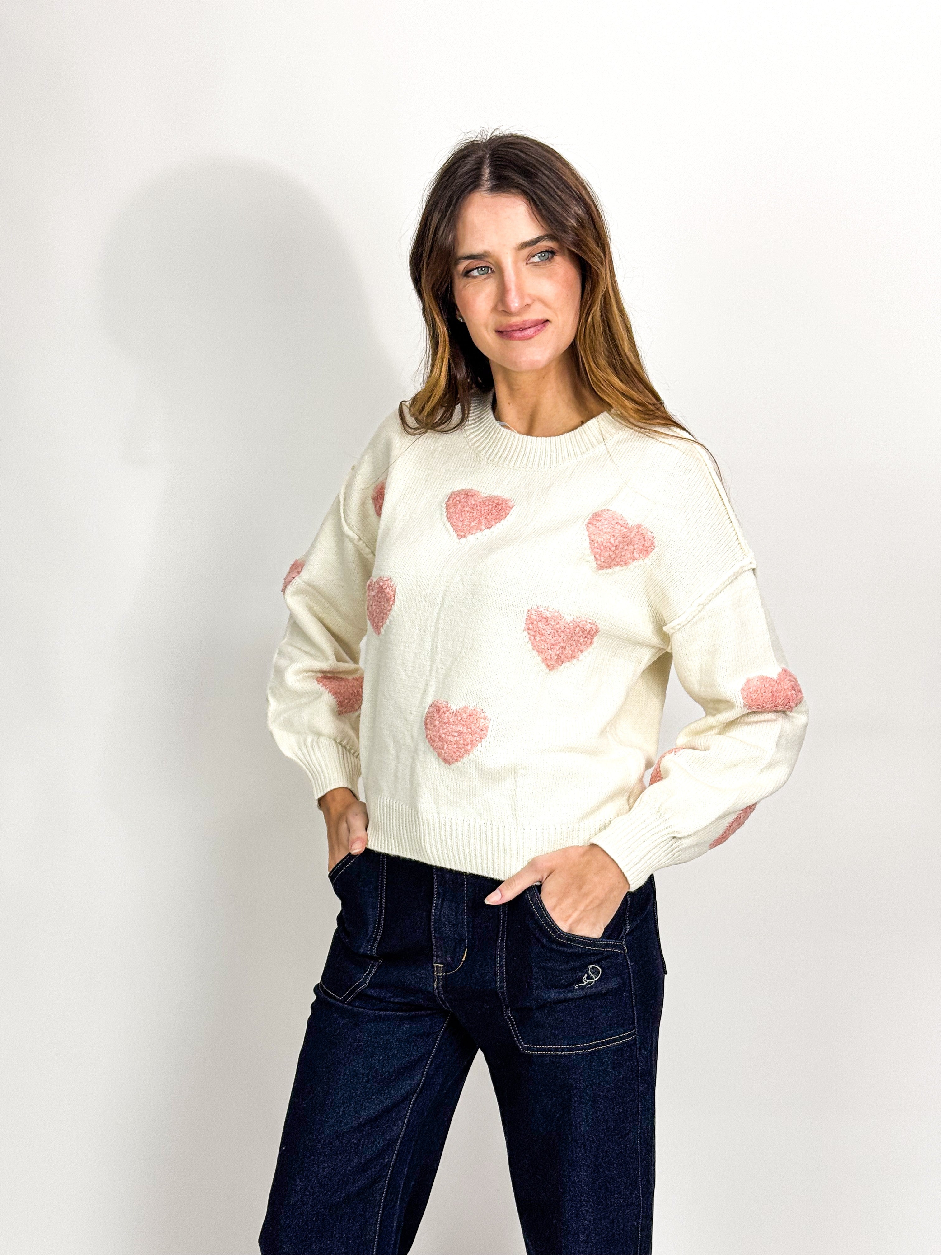 HEART MOTIF KNIT