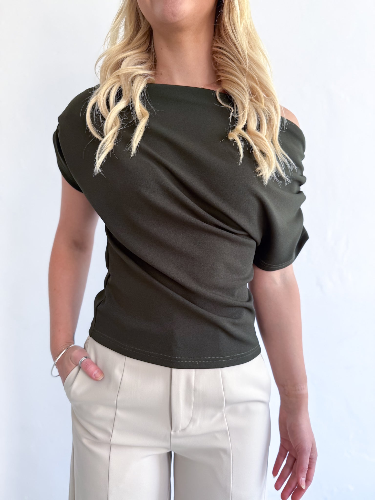 RAMONA TOP - DARK OLIVE