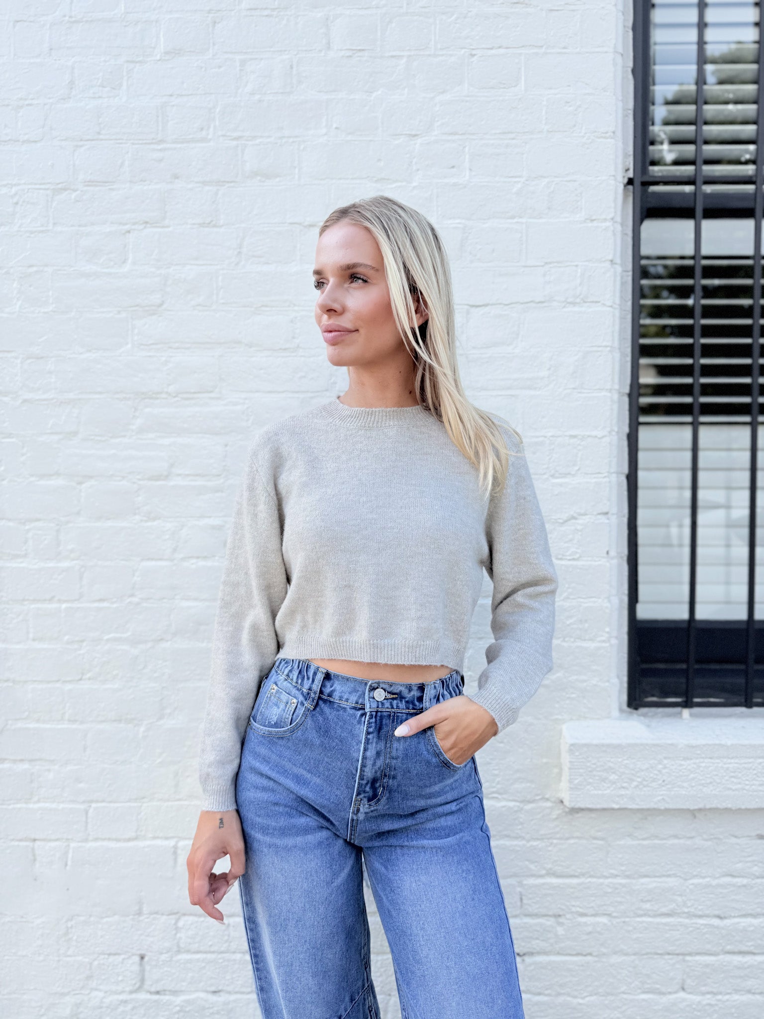 CROPPED WOOL KNIT