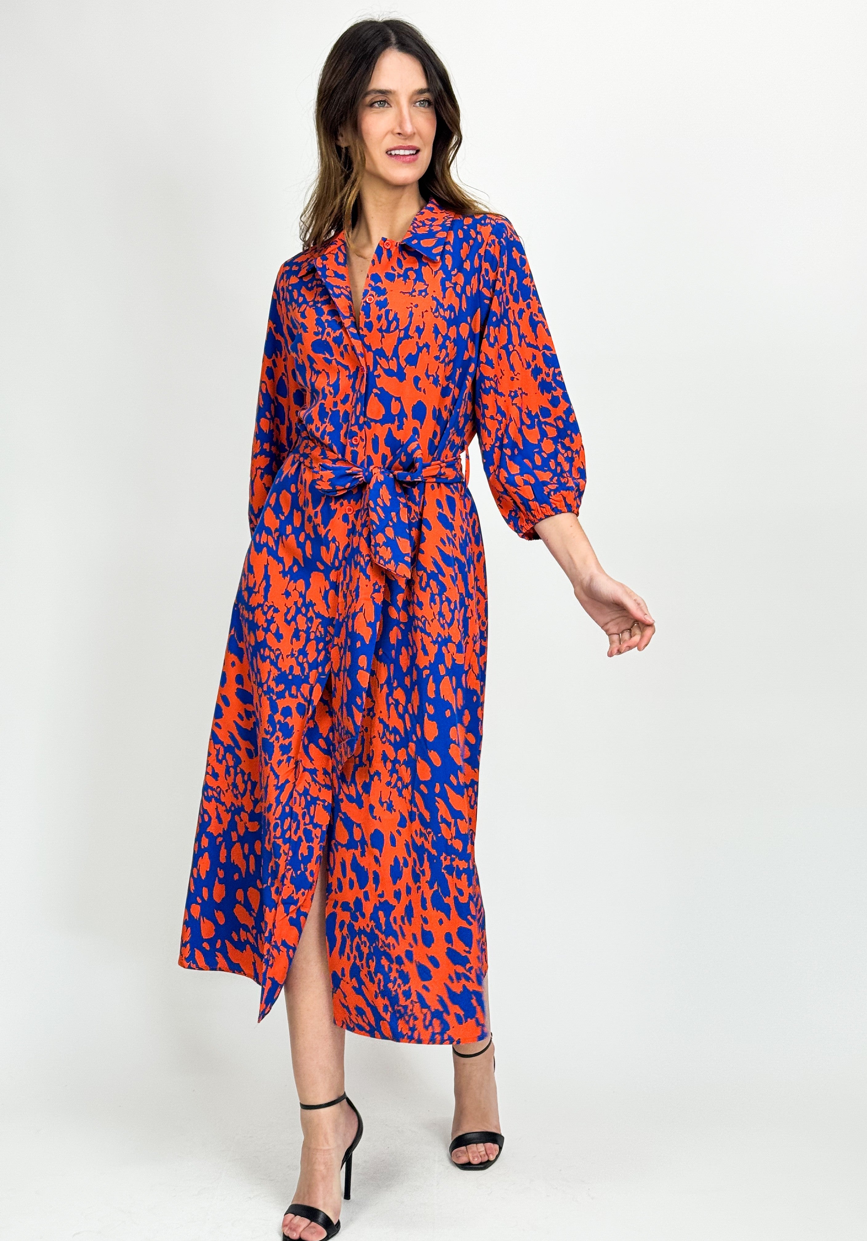 PRIMARY PRINT SHIRT DRESS