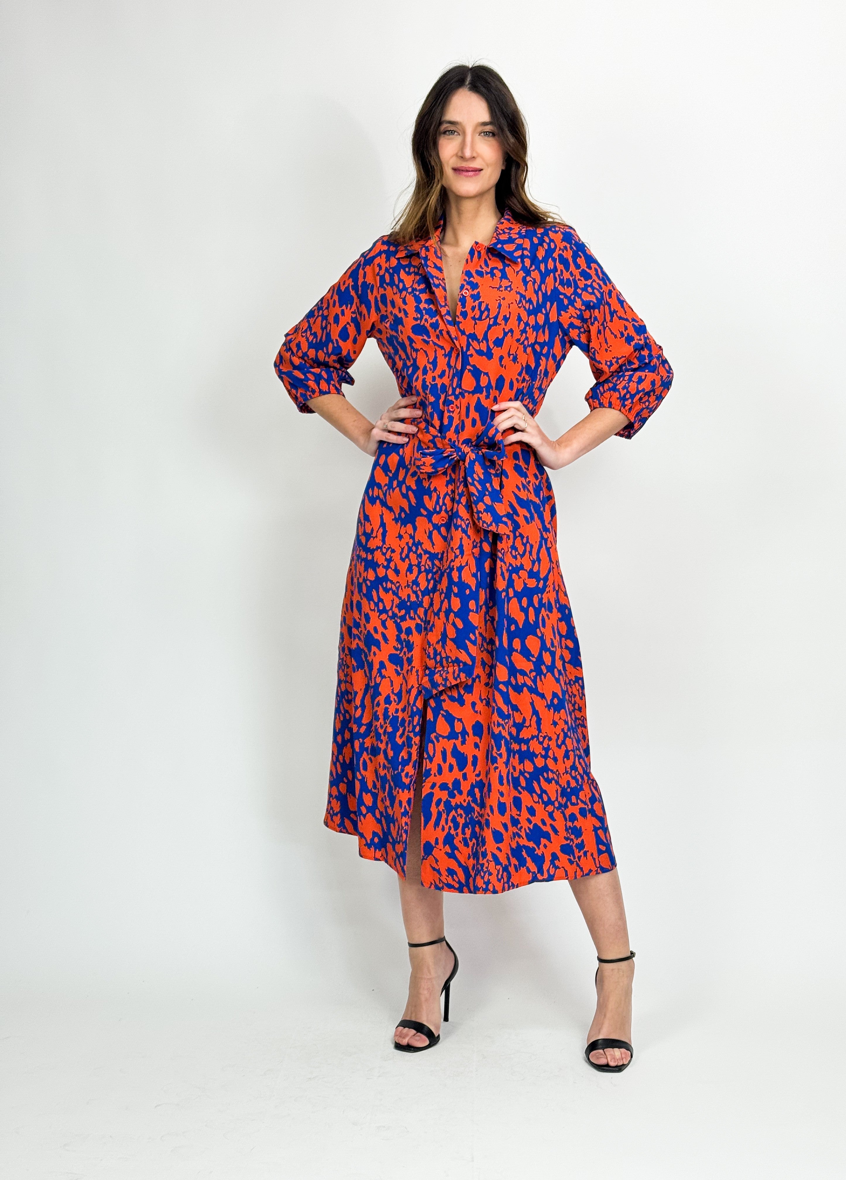 PRIMARY PRINT SHIRT DRESS