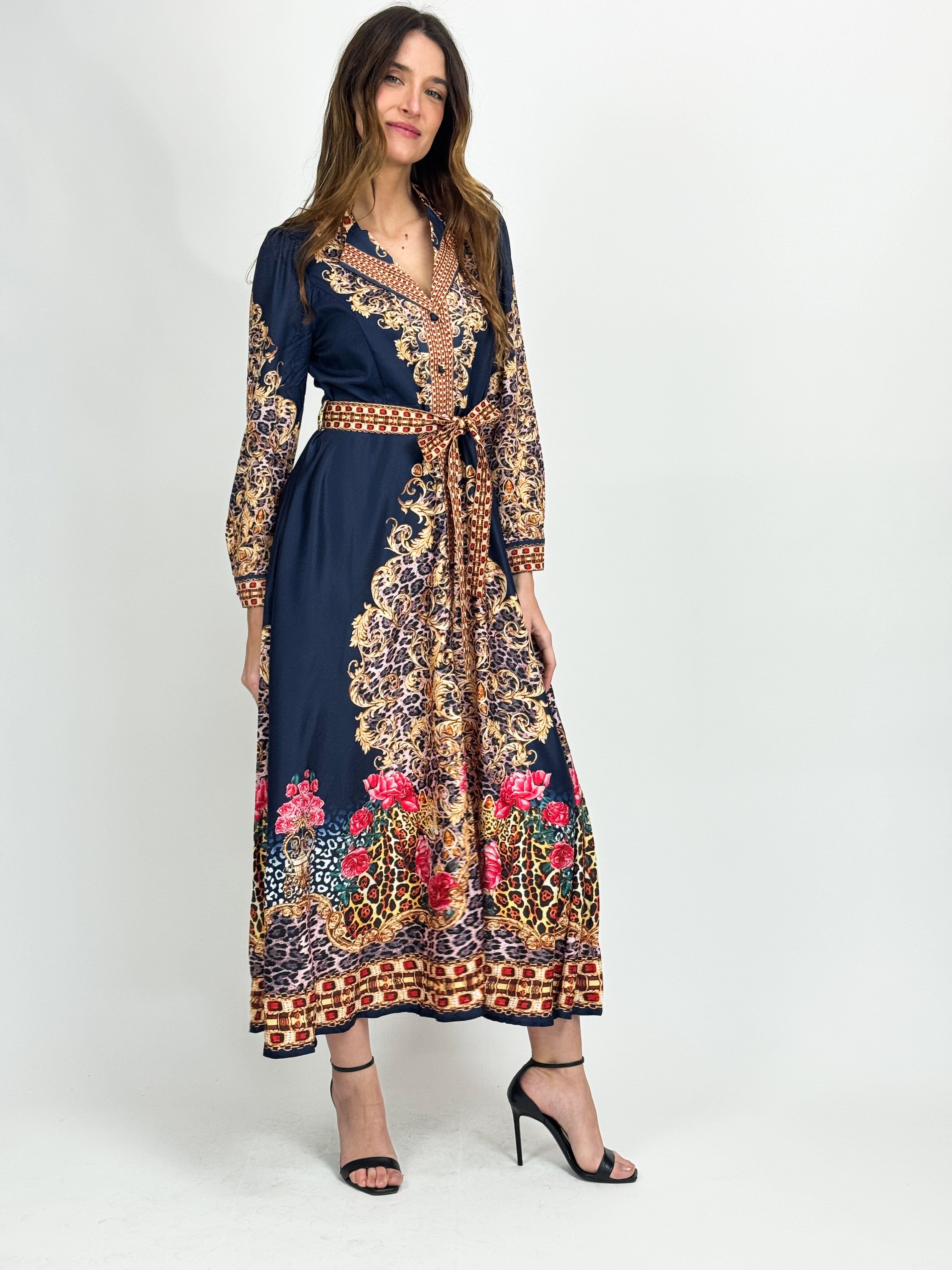 ESTELLE MAXI DRESS- NAVY