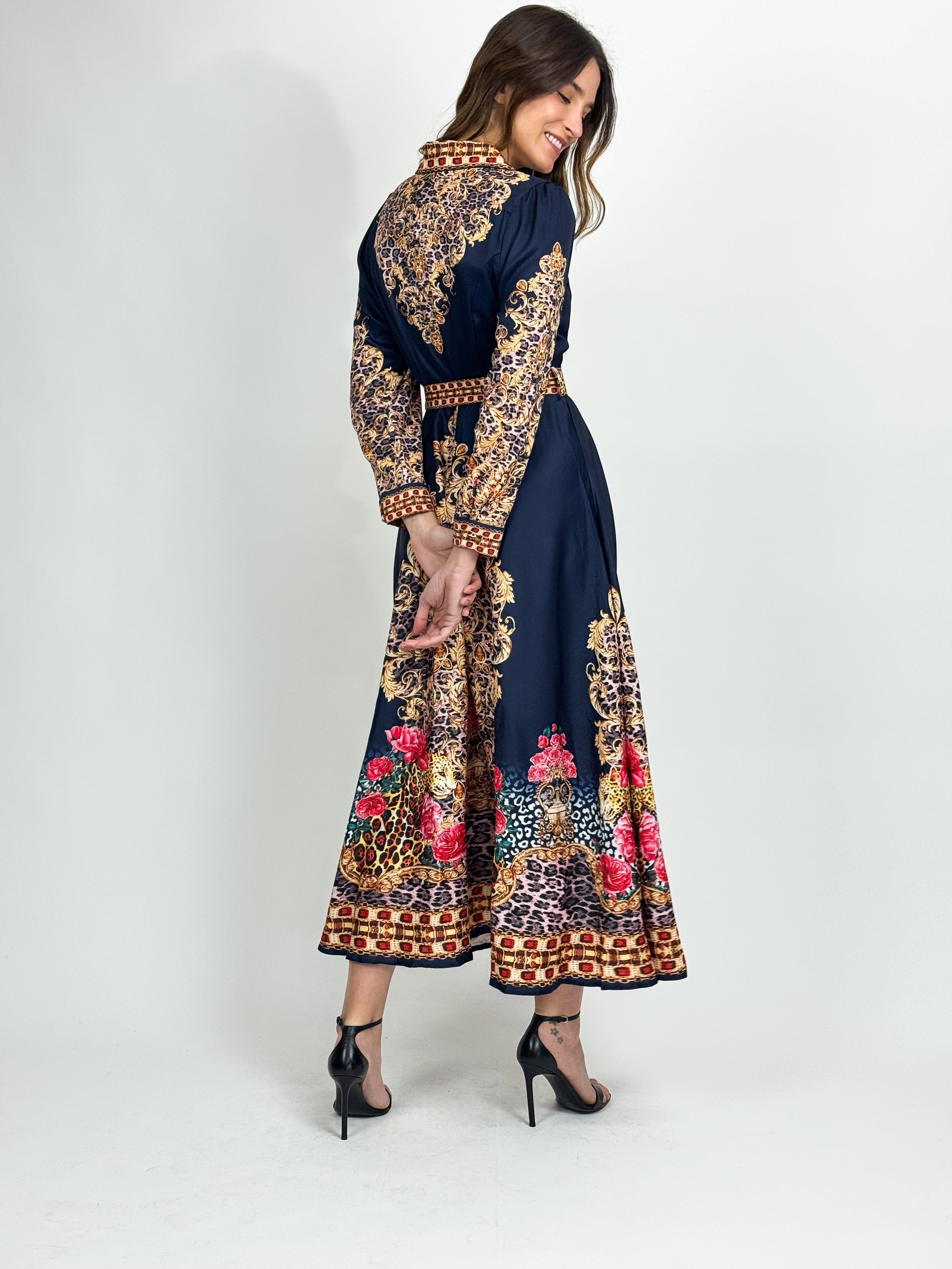 ESTELLE MAXI DRESS- NAVY