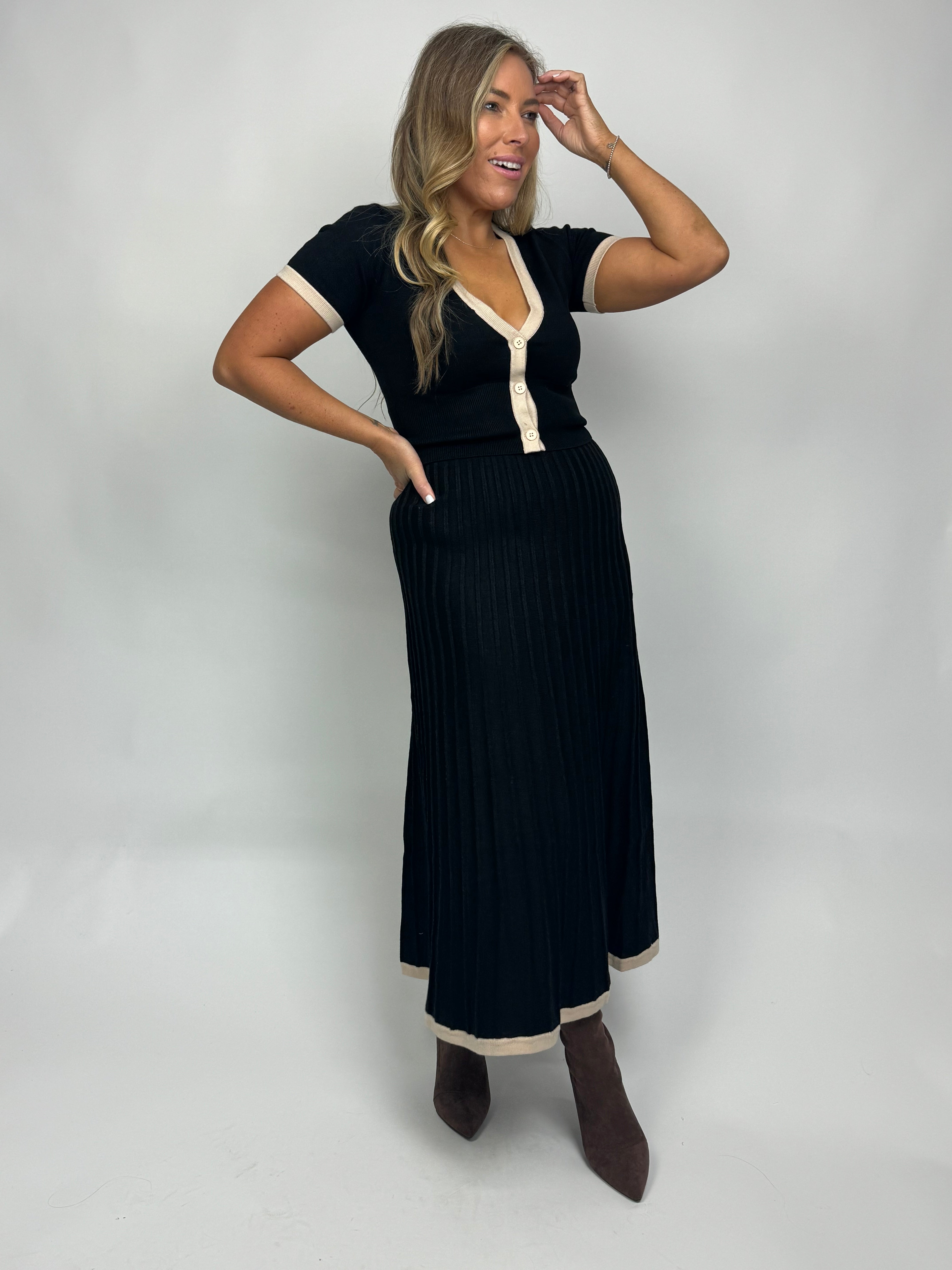 SHEIKE BORDER KNIT SKIRT