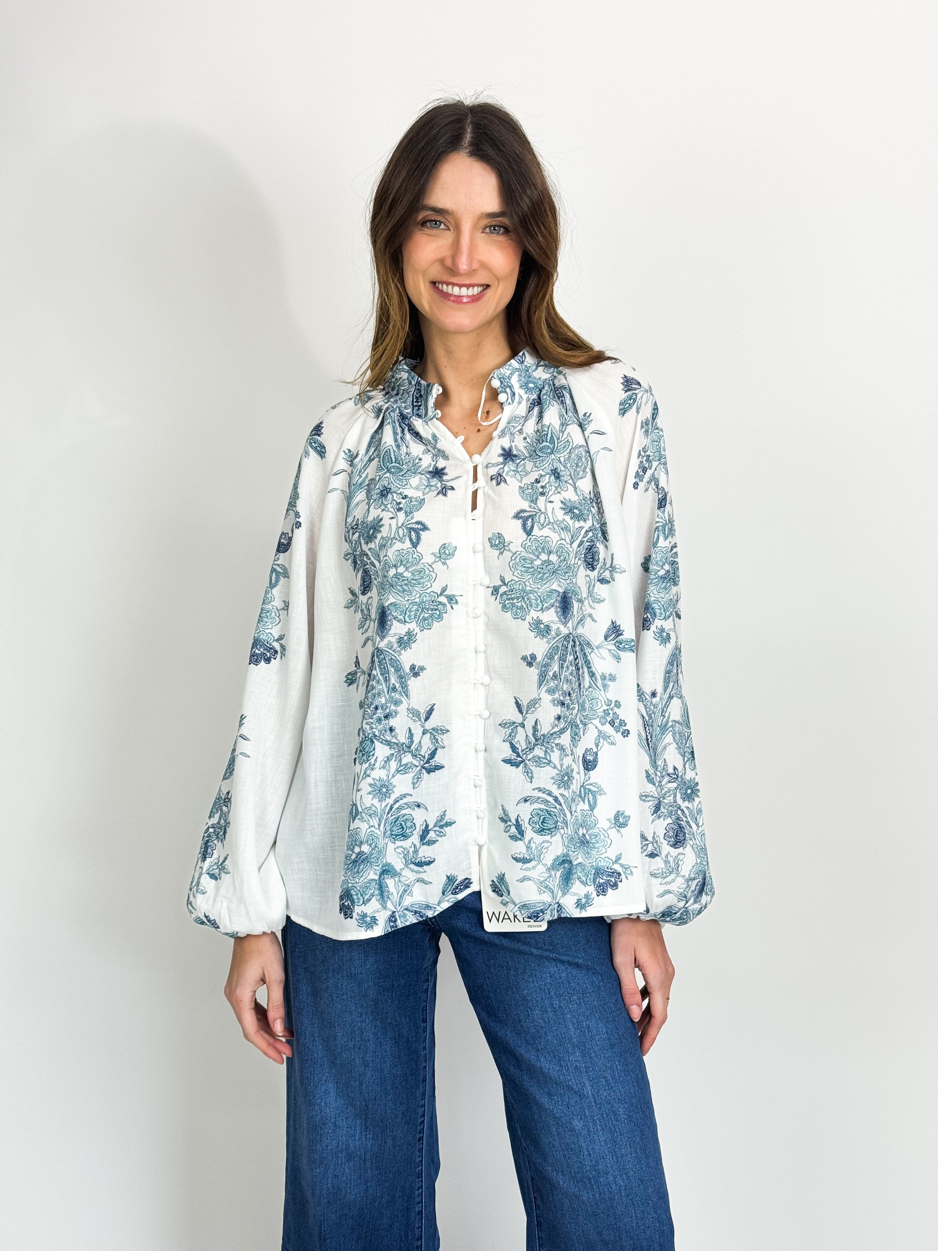 BORDER FLORAL SHIRT