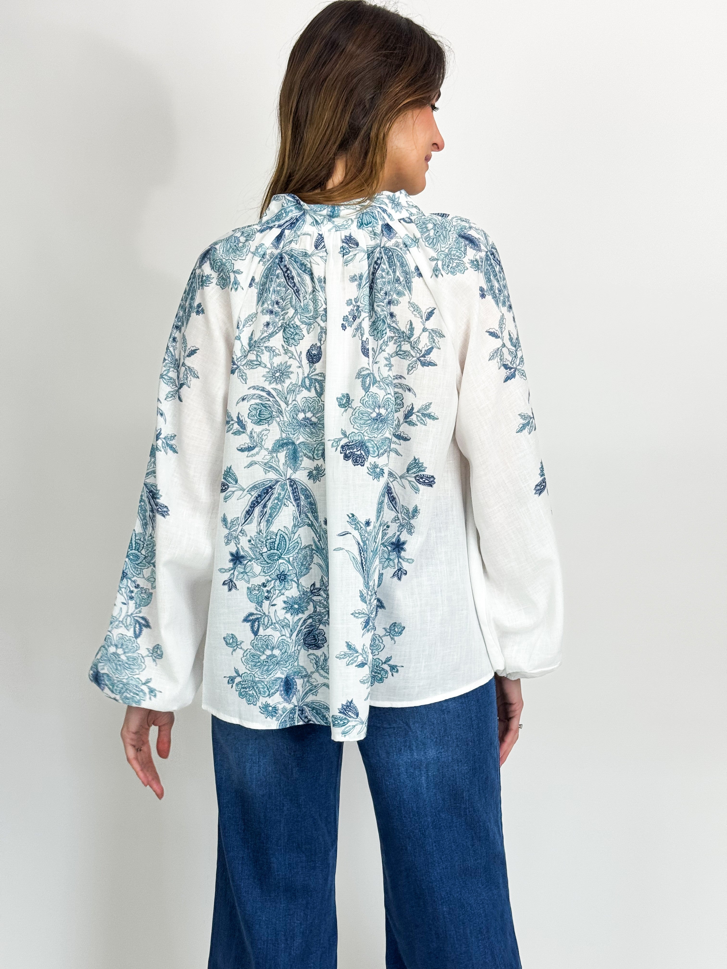 BORDER FLORAL SHIRT