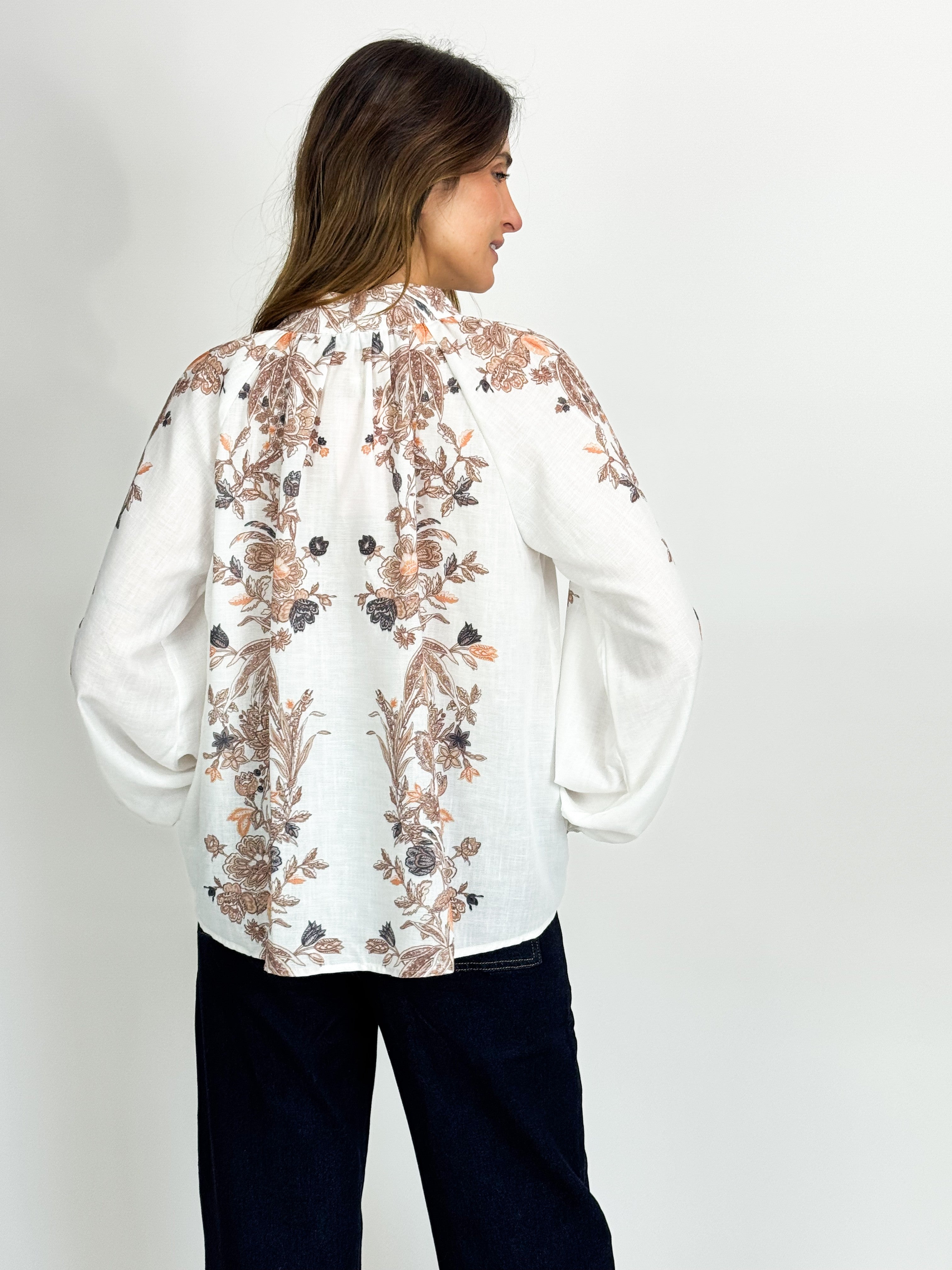 BORDER FLORAL SHIRT
