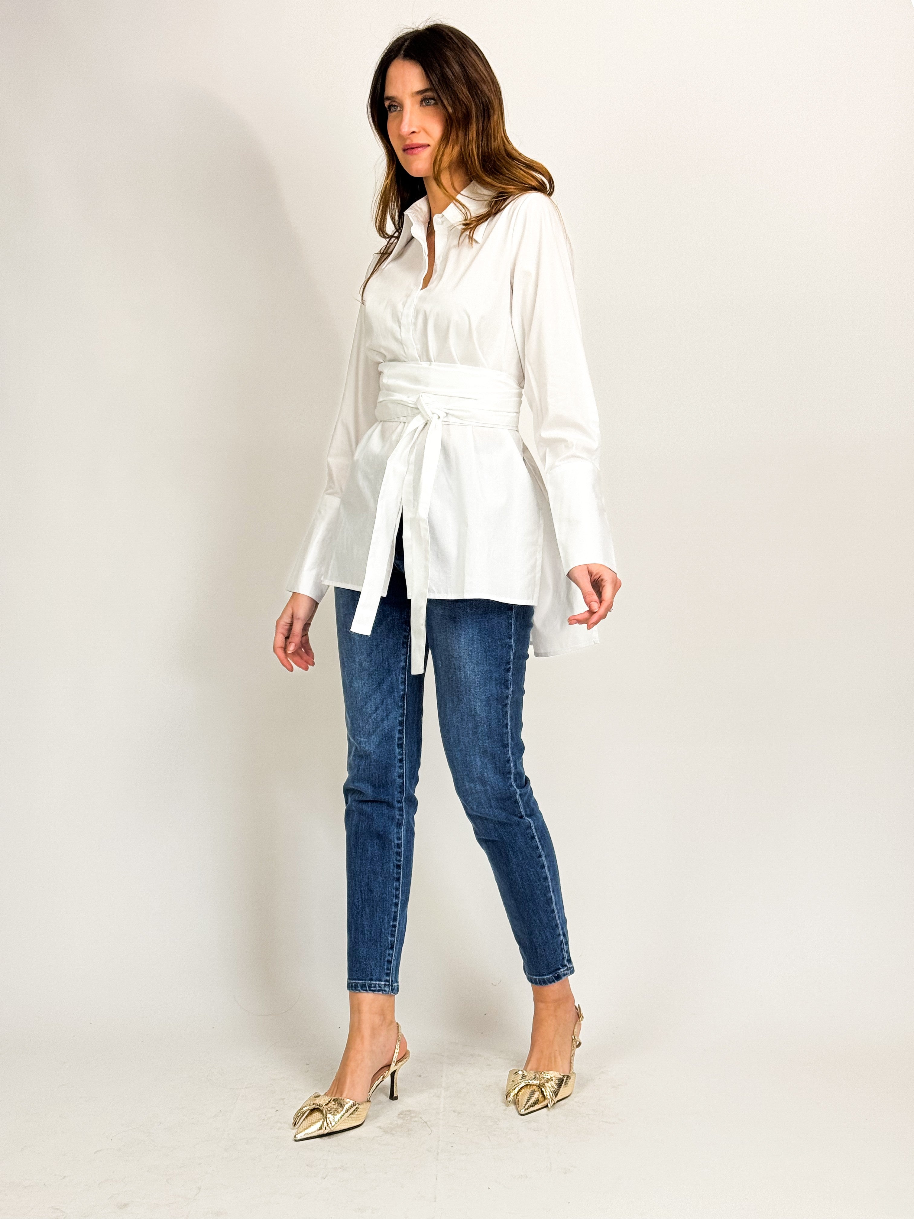 AKIRA SHIRT WITH KIMONO WRAP