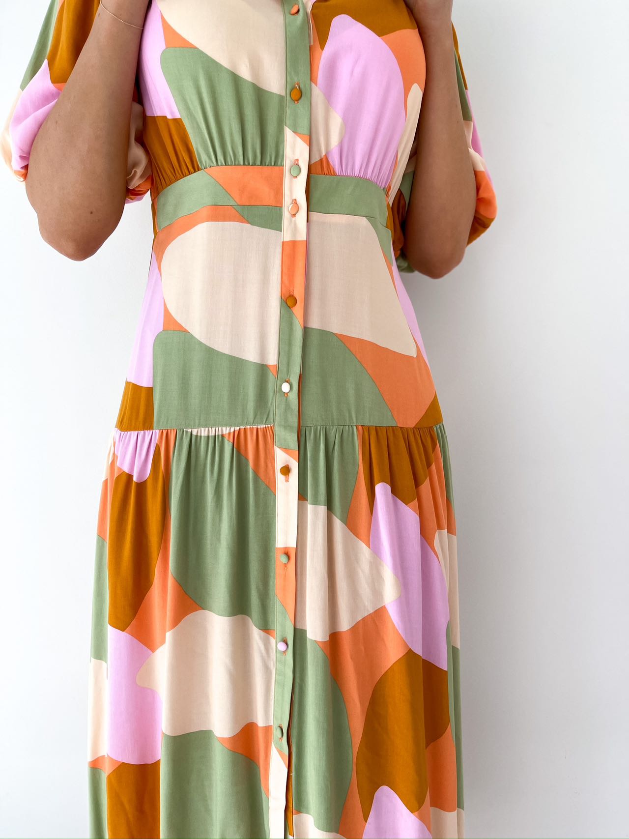 WATERPRINT MIDI DRESS