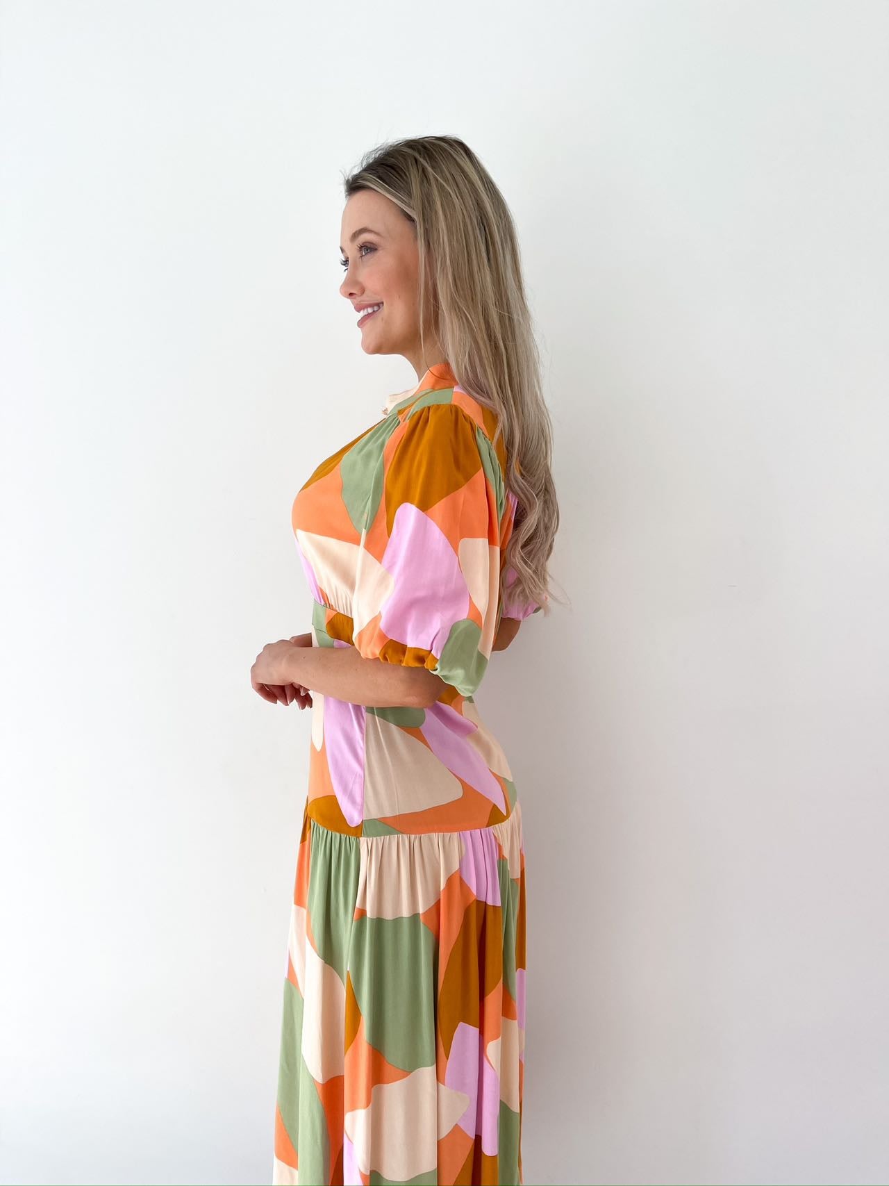 WATERPRINT MIDI DRESS