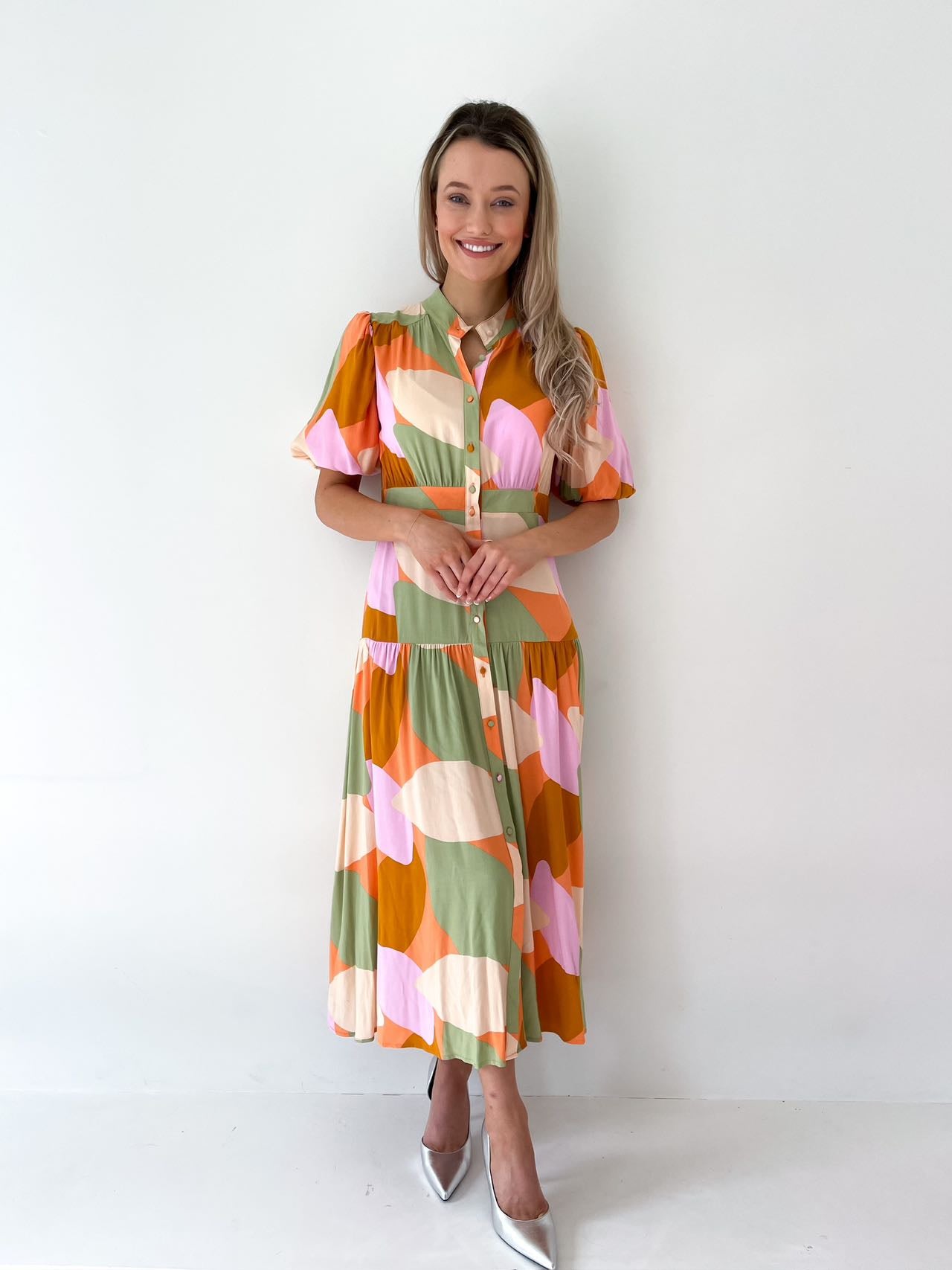 WATERPRINT MIDI DRESS