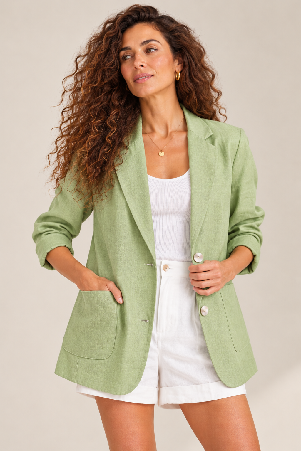 Relaxed Linen Blazer