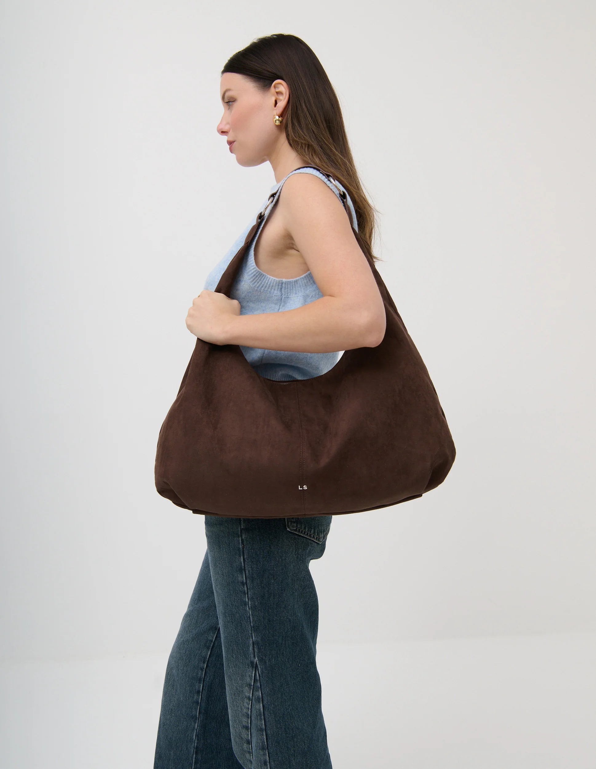 Organica Hobo Shoulder Bag in Brown