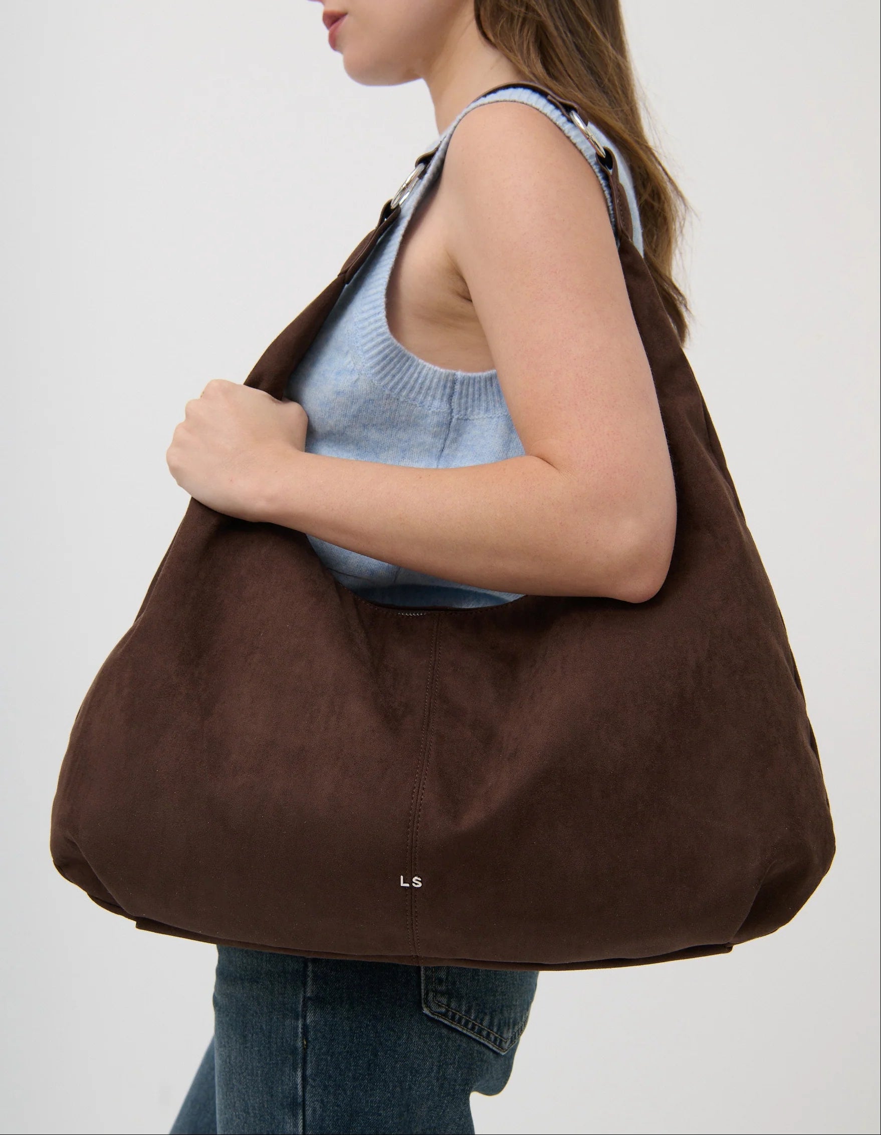 Organica Hobo Shoulder Bag in Brown