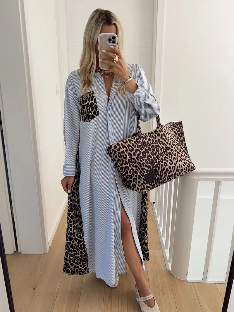 PRAGUE CONTRAST SHIRT DRESS