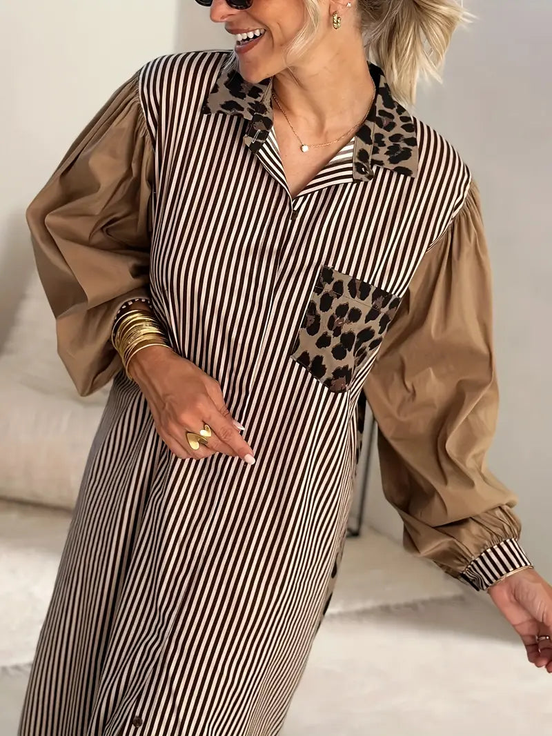 PRAGUE CONTRAST SHIRT DRESS