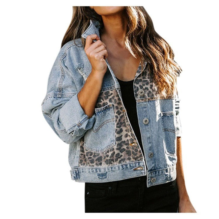 DISTRESSED CONTRAST DENIM JACKET- PRE ORDER