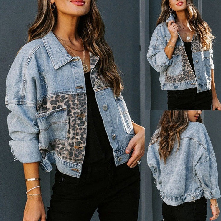DISTRESSED CONTRAST DENIM JACKET- PRE ORDER